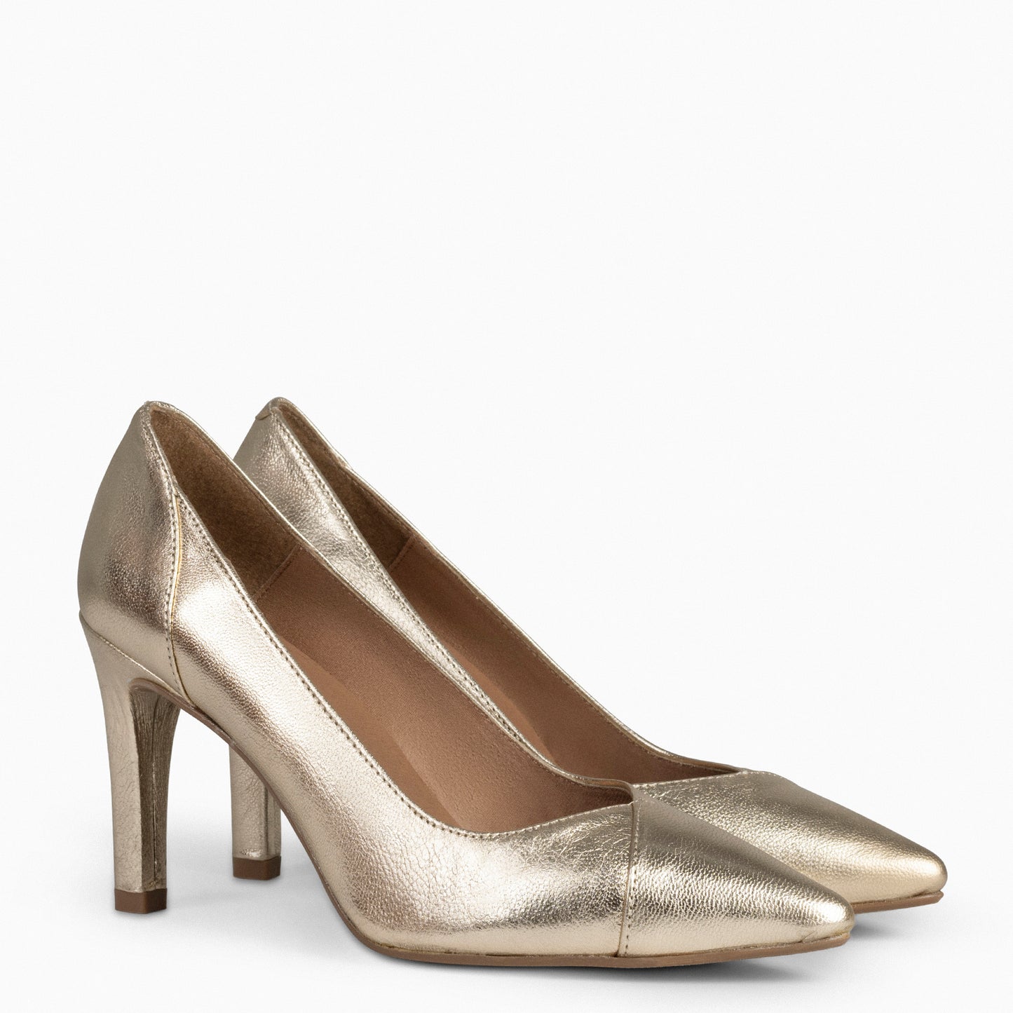 GLAM - Zapatos de tacón alto para mujer ORO