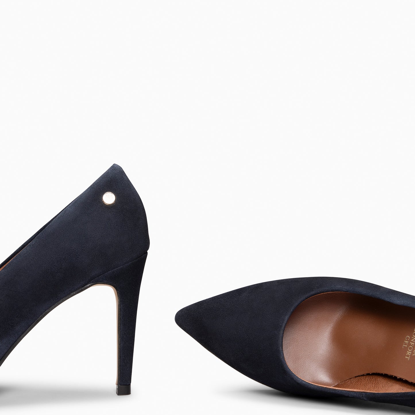 LAUREN – Zapato de tacón alto en piel MARINO