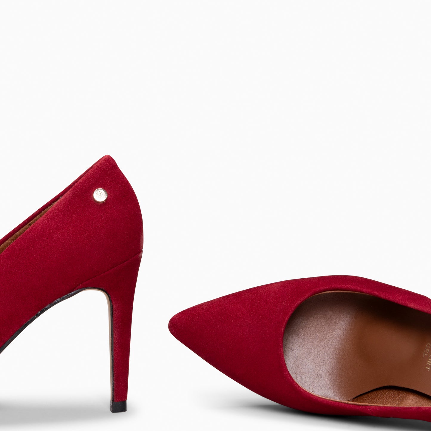 LAUREN – Zapato de tacón alto en piel BURDEOS