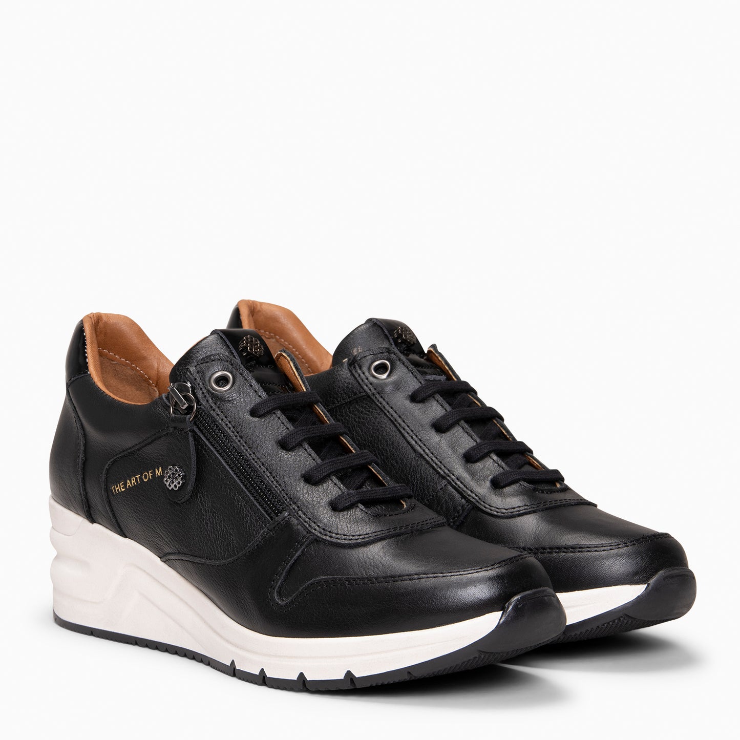 NIMES – Zapatillas deportivas con adorno cremallera NEGRO