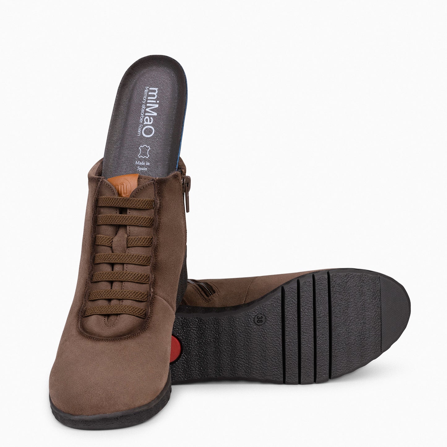 FLEXY - Zapatillas abotinadas TAUPE