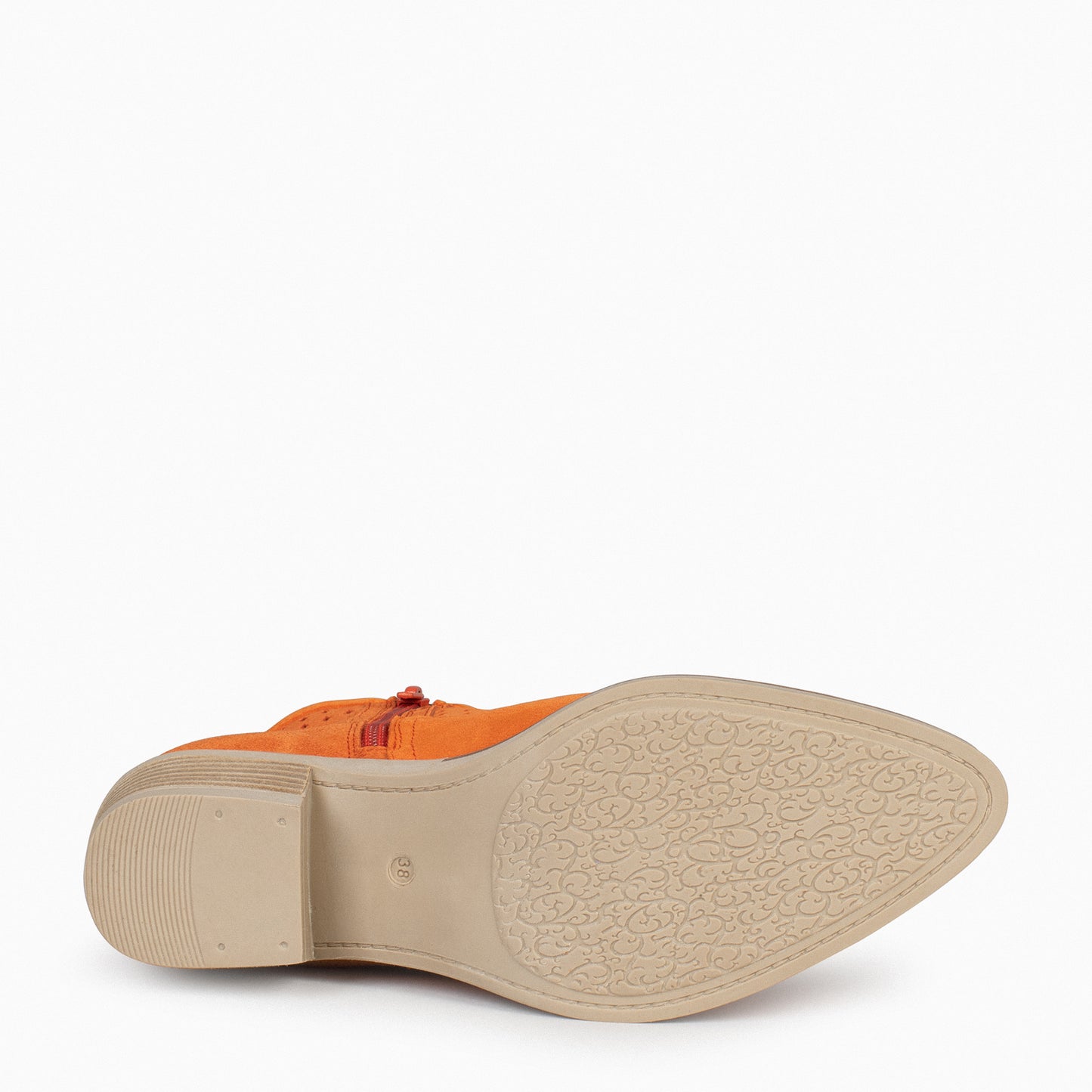 HOUSTON – Botines cowboy con tacón  NARANJA