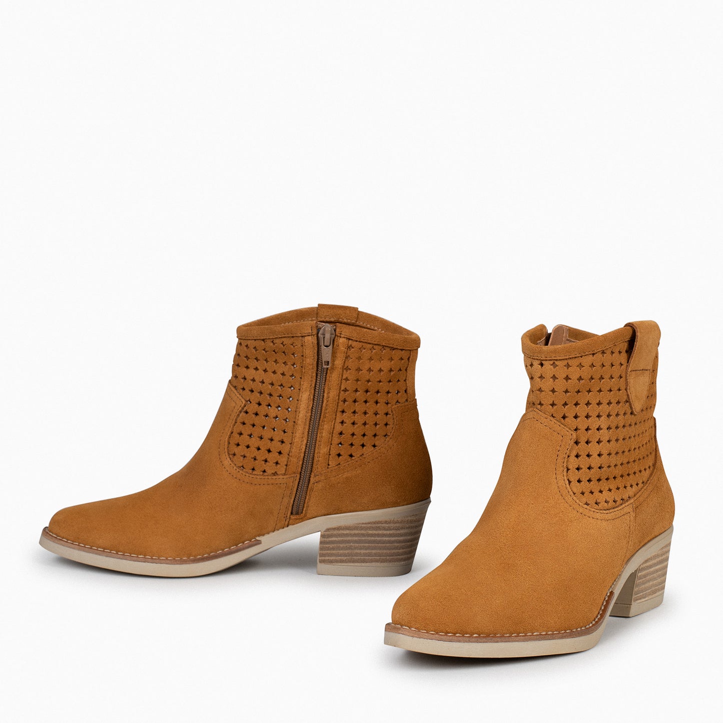 HOUSTON – Botins cowboy com salto CAMEL