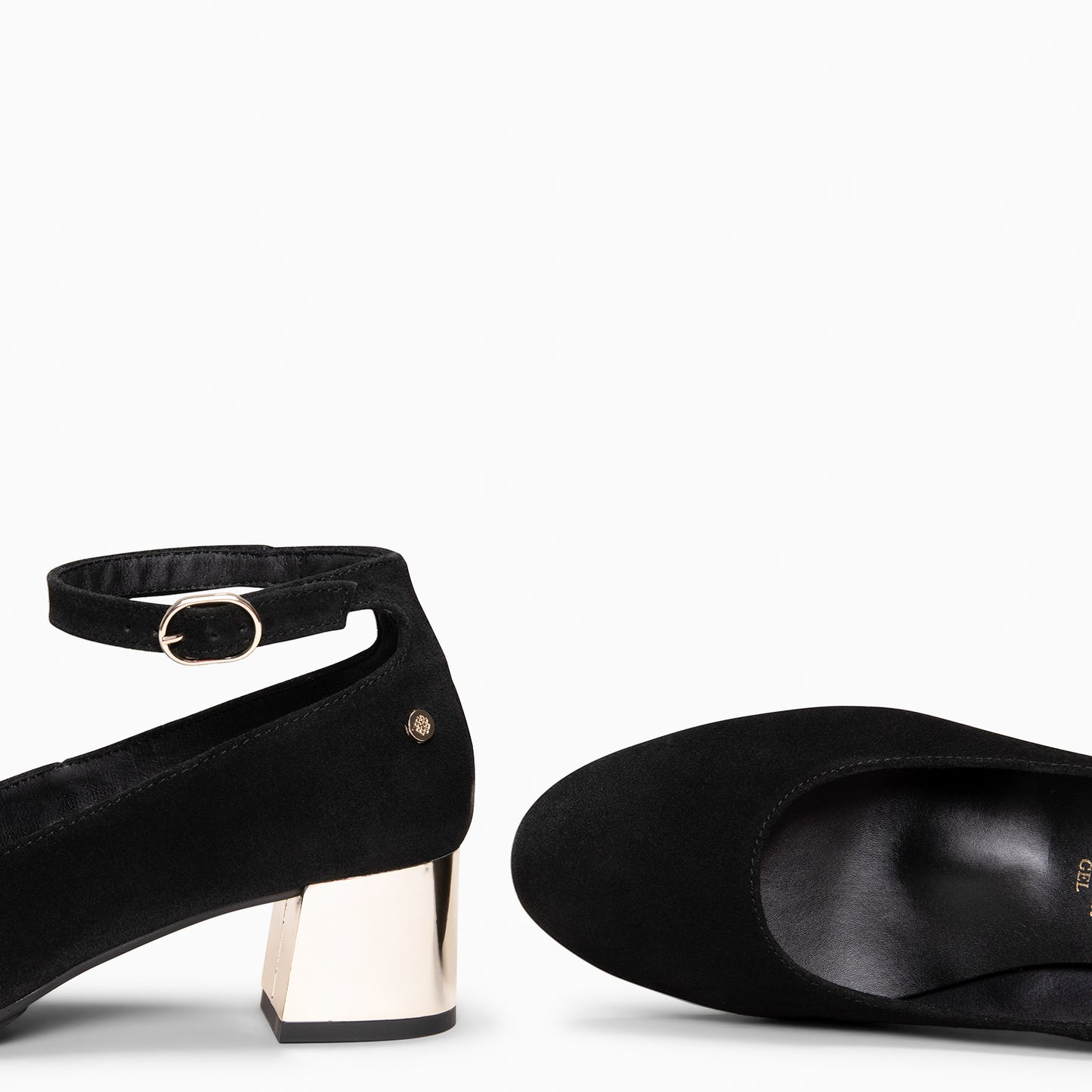 URBAN REDONDO CON PULSERA – Zapato de tacón medio NEGRO