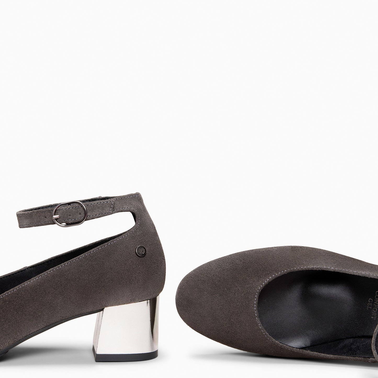 URBAN REDONDO CON PULSERA – Zapato de tacón medio GRIS