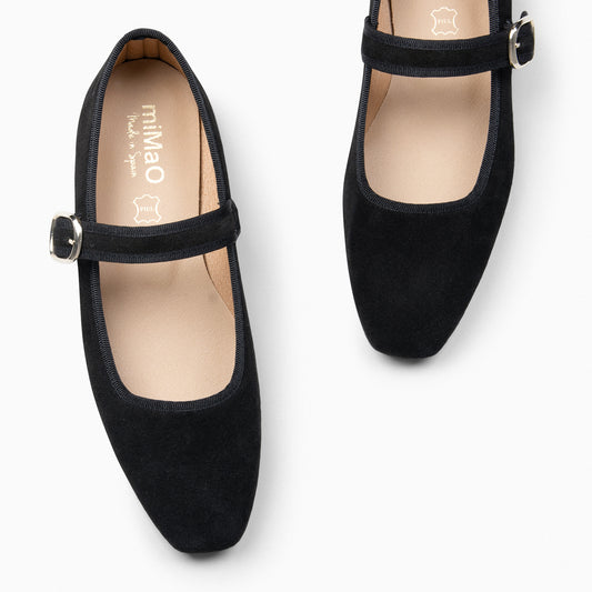 CLARA - Mercedita con puntera cuadrada NEGRO