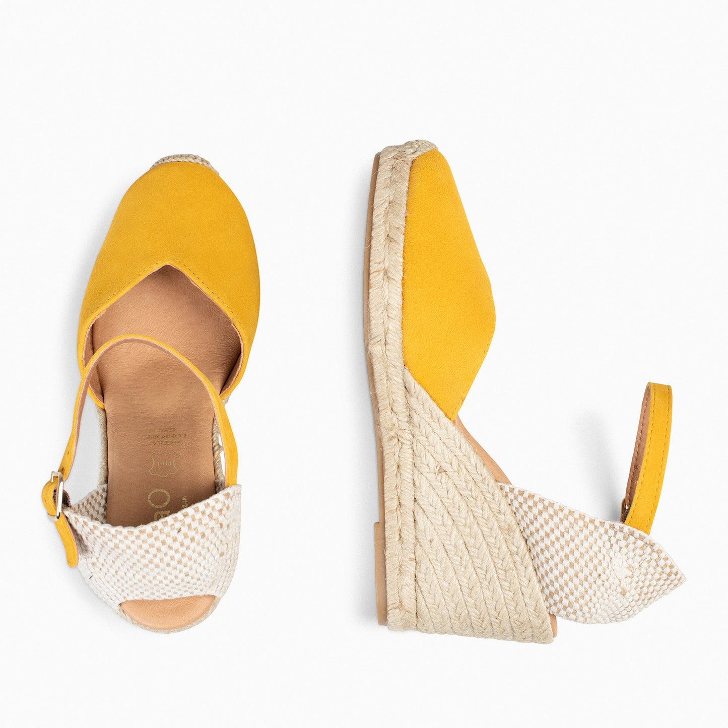 NERJA – Cuñas altas de esparto  MOSTAZA