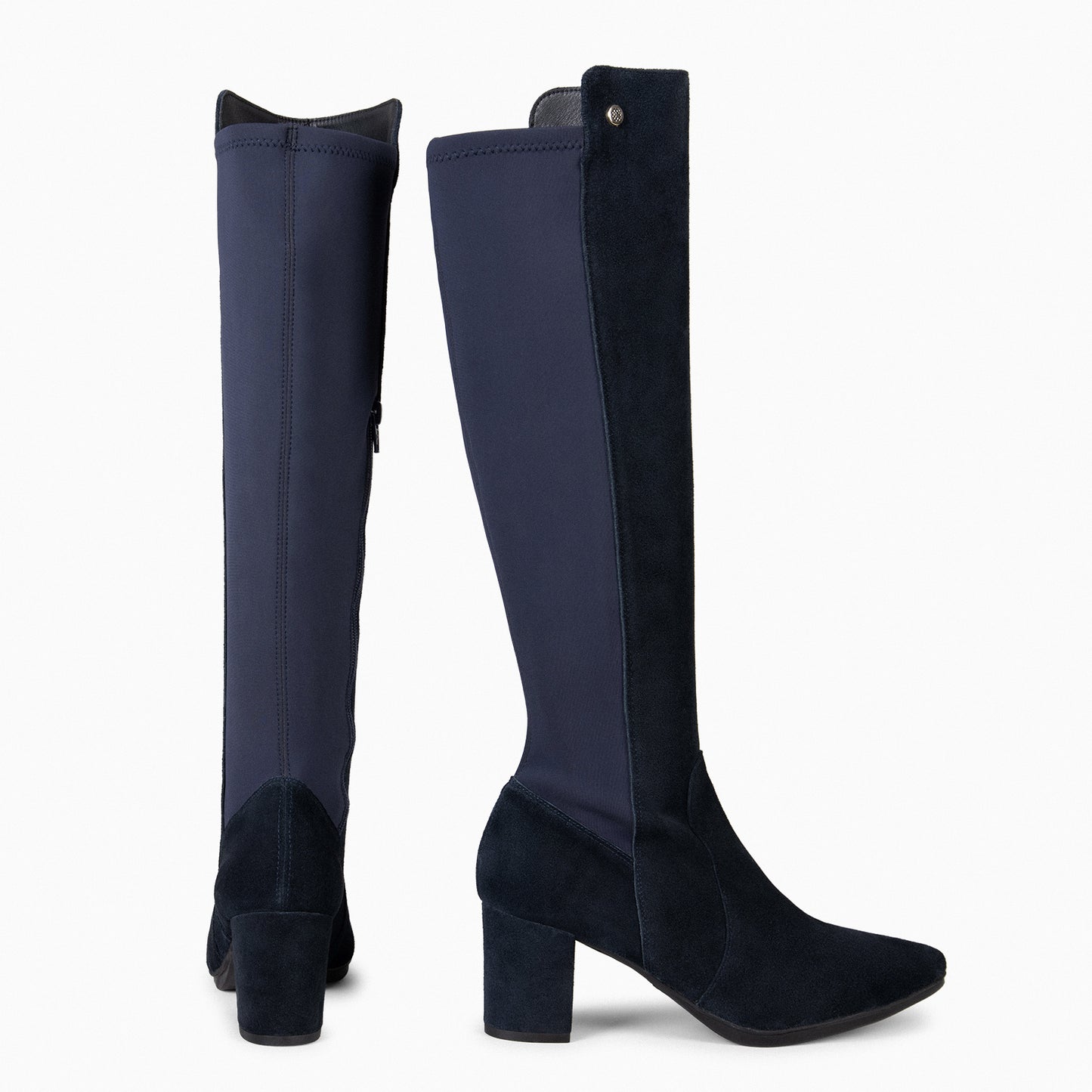 SUNSET – Botas con Tacón con elástico MARINO