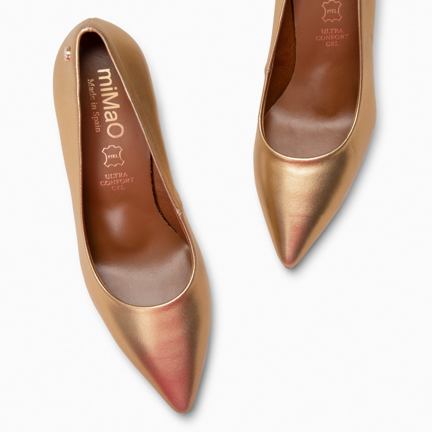 LAUREN – Zapato de tacón alto en piel DORADO