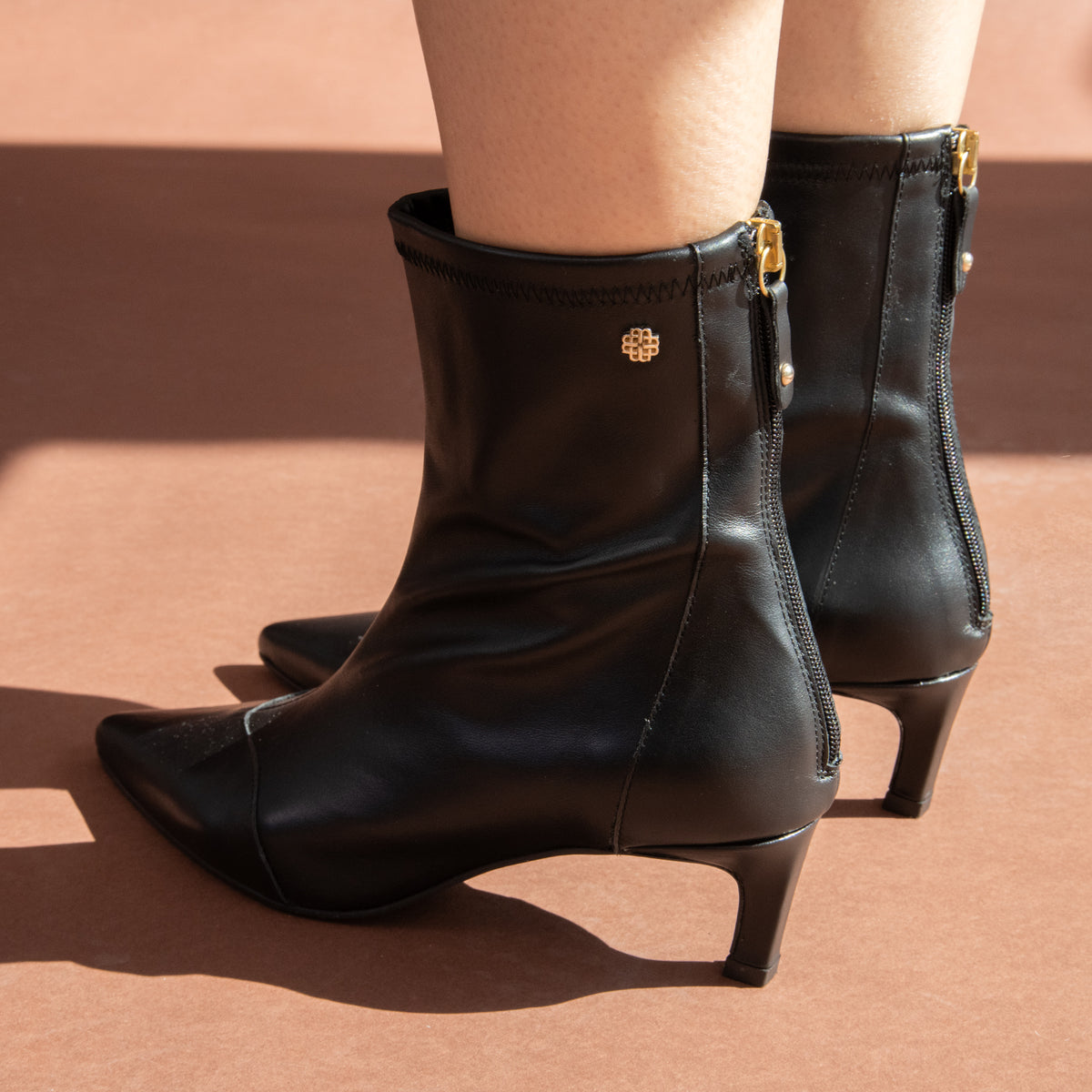 VIVIANE - Botines de tacón fino NEGRO