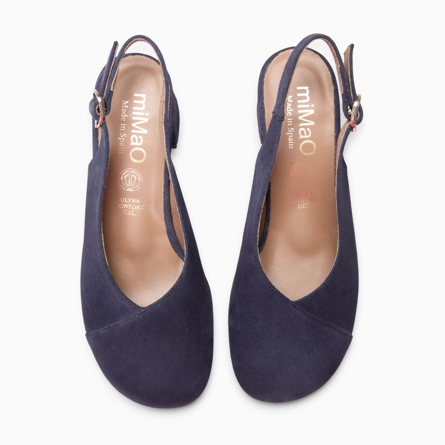 VEGA – Zapato de tacón ancho destalonado estilo barefoot MARINO