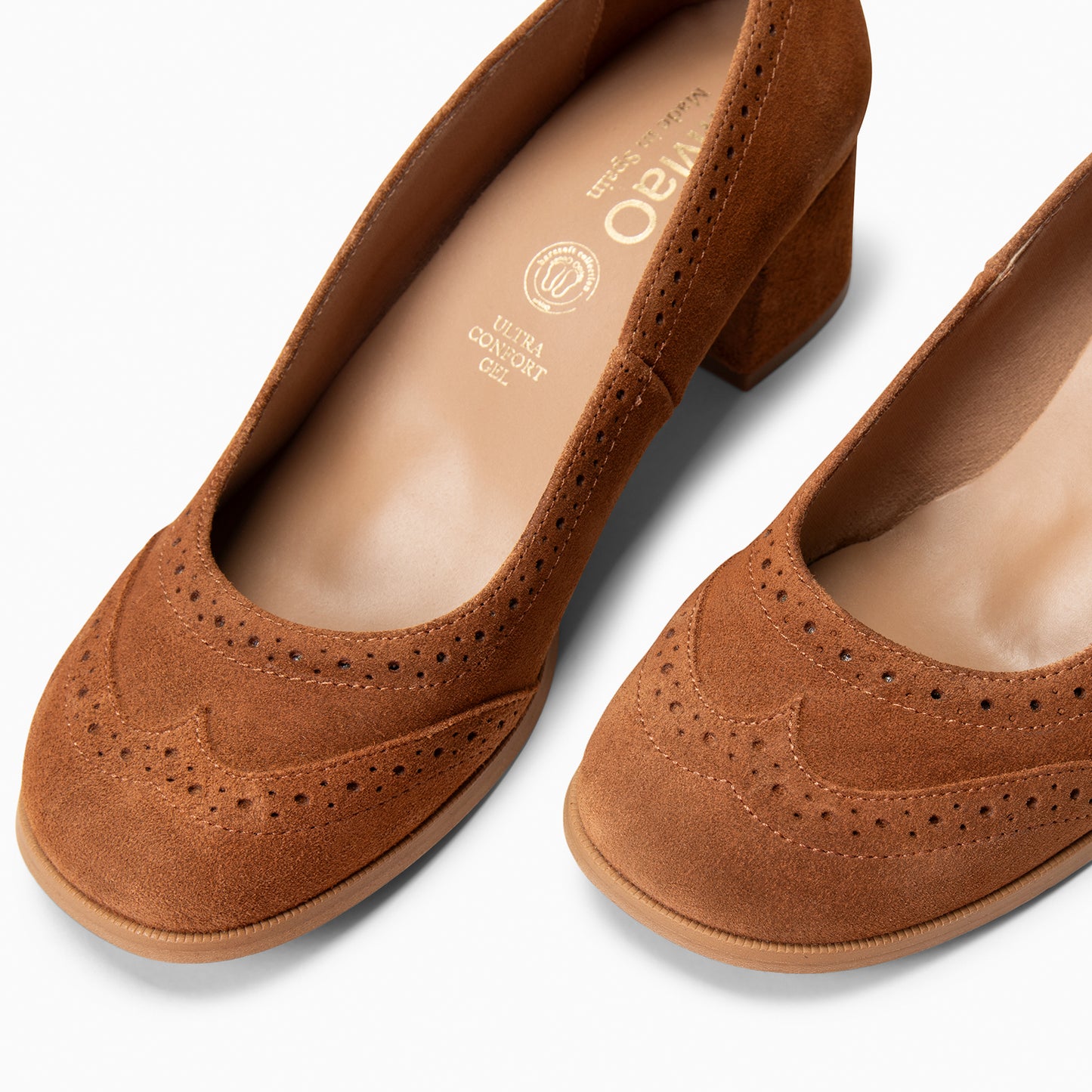 EDEN - Zapatos de tacón ancho baresoft CAMEL