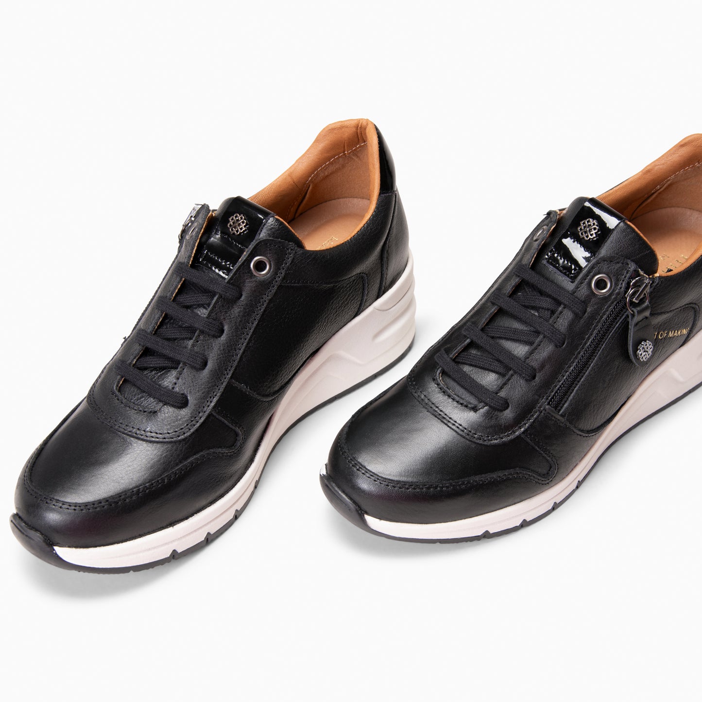 NIMES – Zapatillas deportivas con adorno cremallera NEGRO