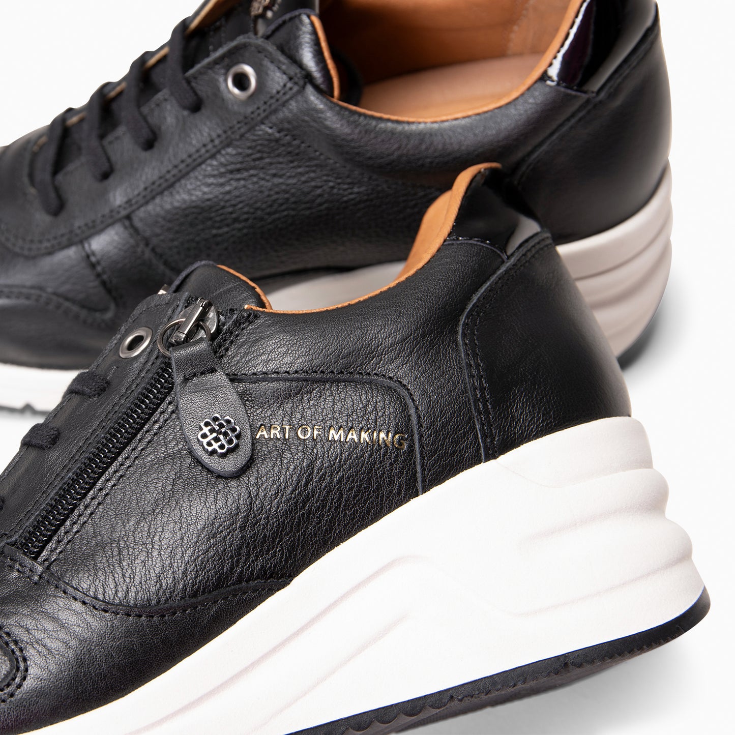 NIMES – Zapatillas deportivas con adorno cremallera NEGRO