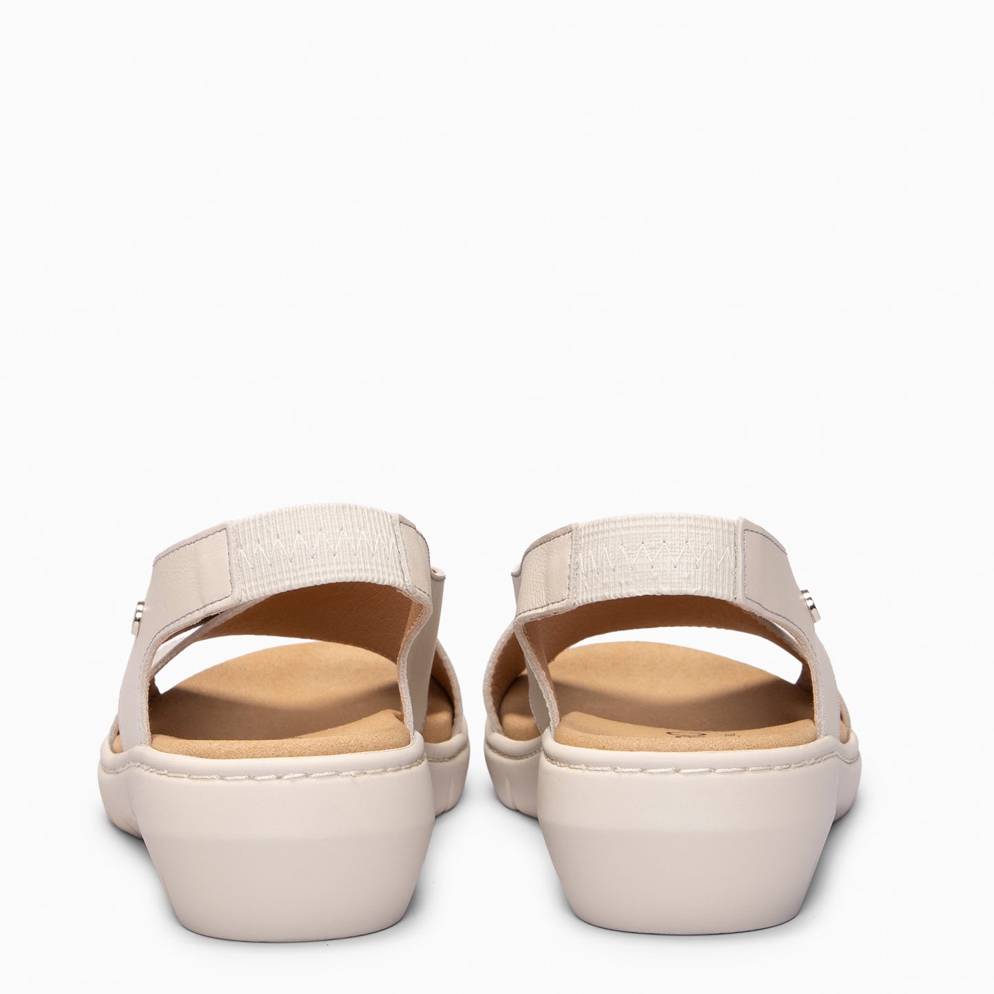 LUPÉ - Sandalias destalonadas con plantilla extraíble MARFIL