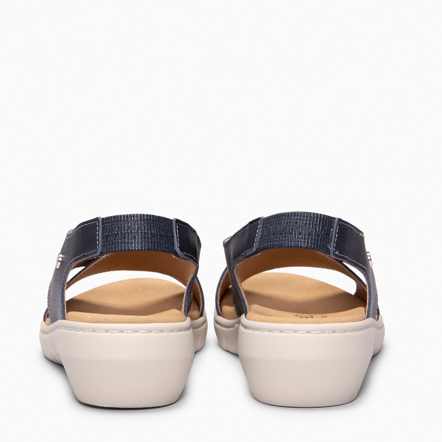 LUPÉ - Sandalias destalonadas con plantilla extraíble MARINO