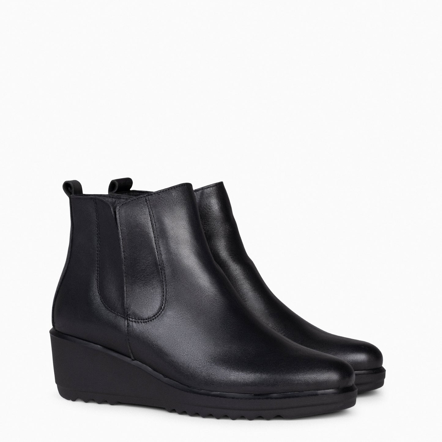 CARLI - Bottines compensées pour femme NOIR