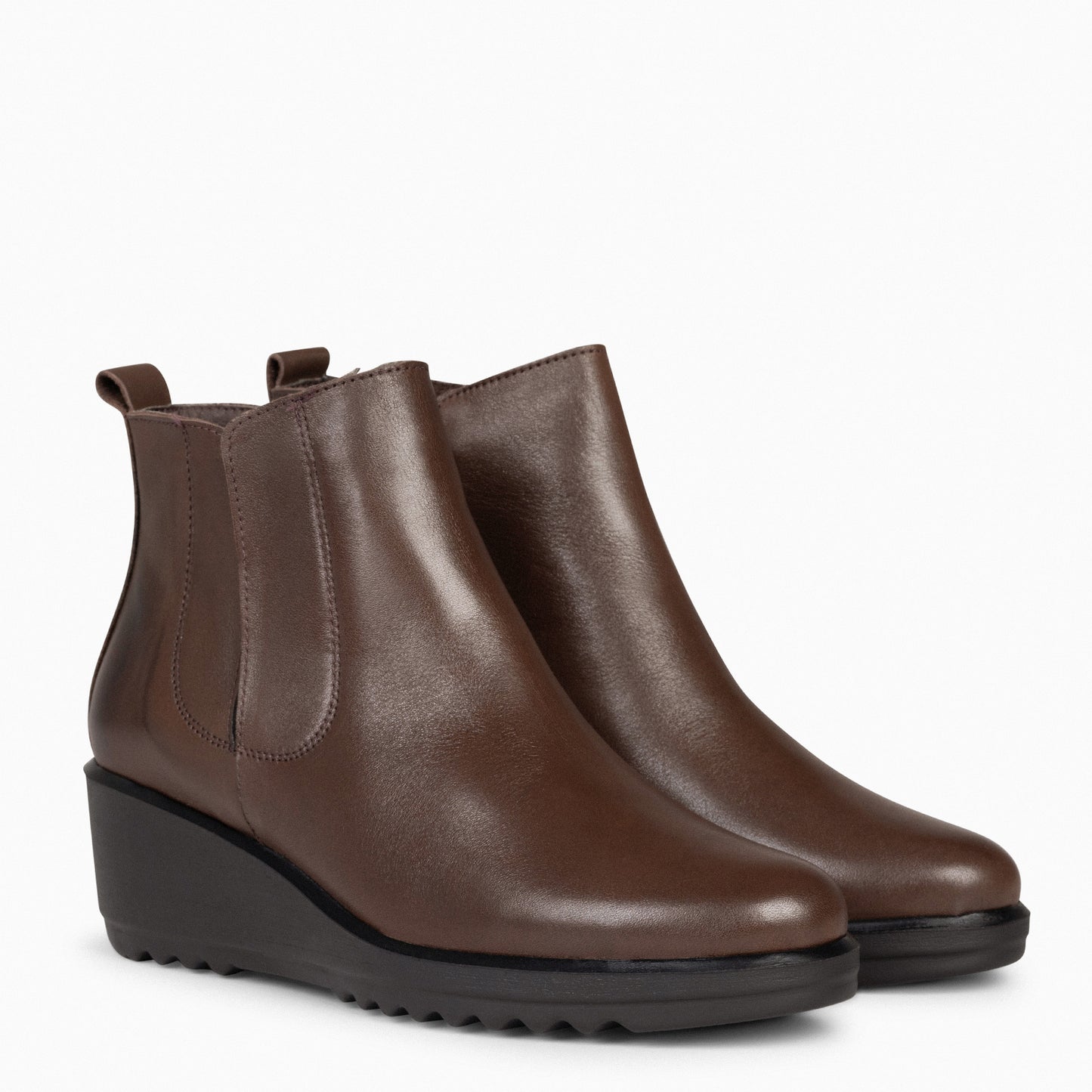 CARLI - Bottines compensées pour femme MARRON