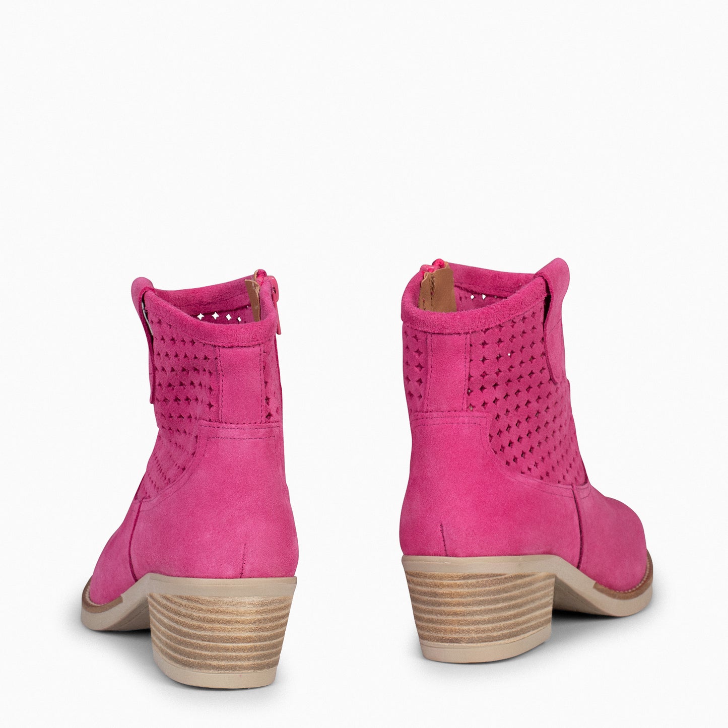HOUSTON – Botines cowboy con tacón ROSA