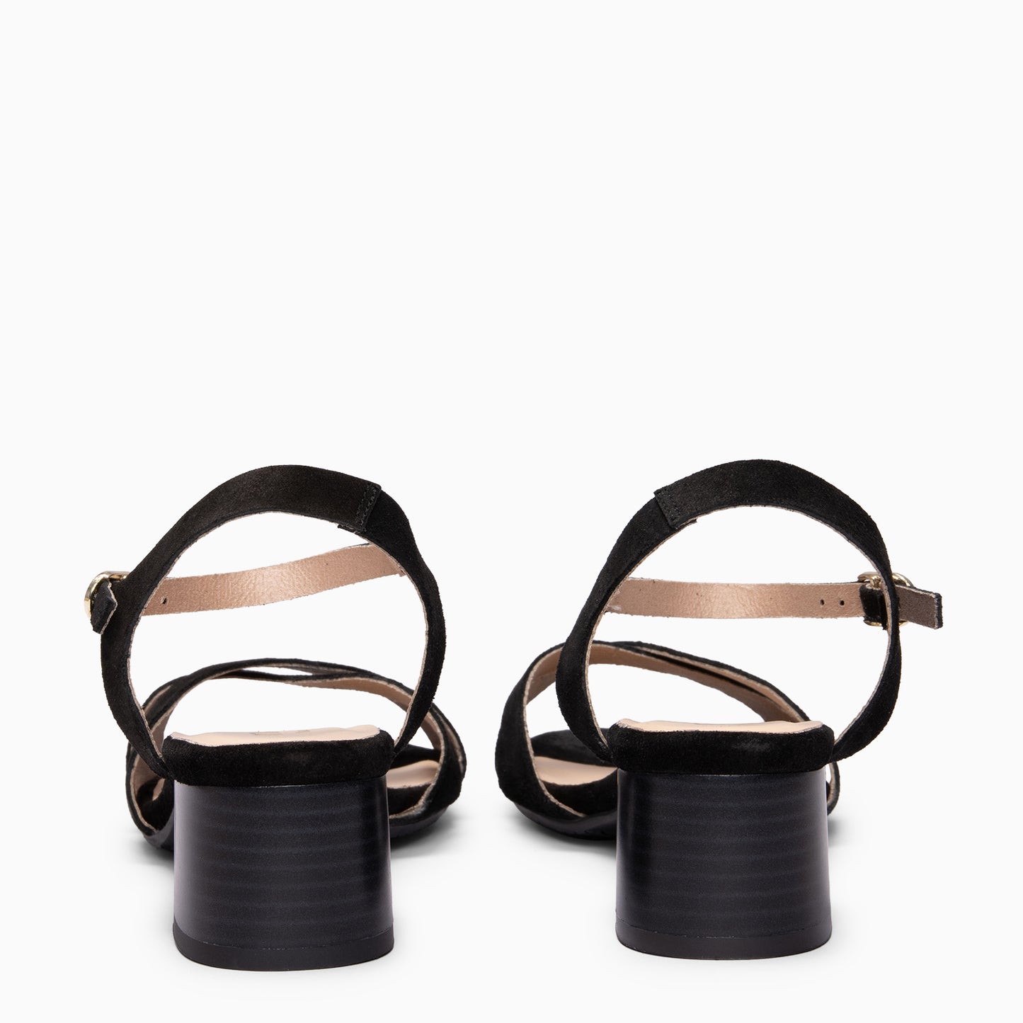 ORIANA - Sandalias de tacón de ante NEGRO