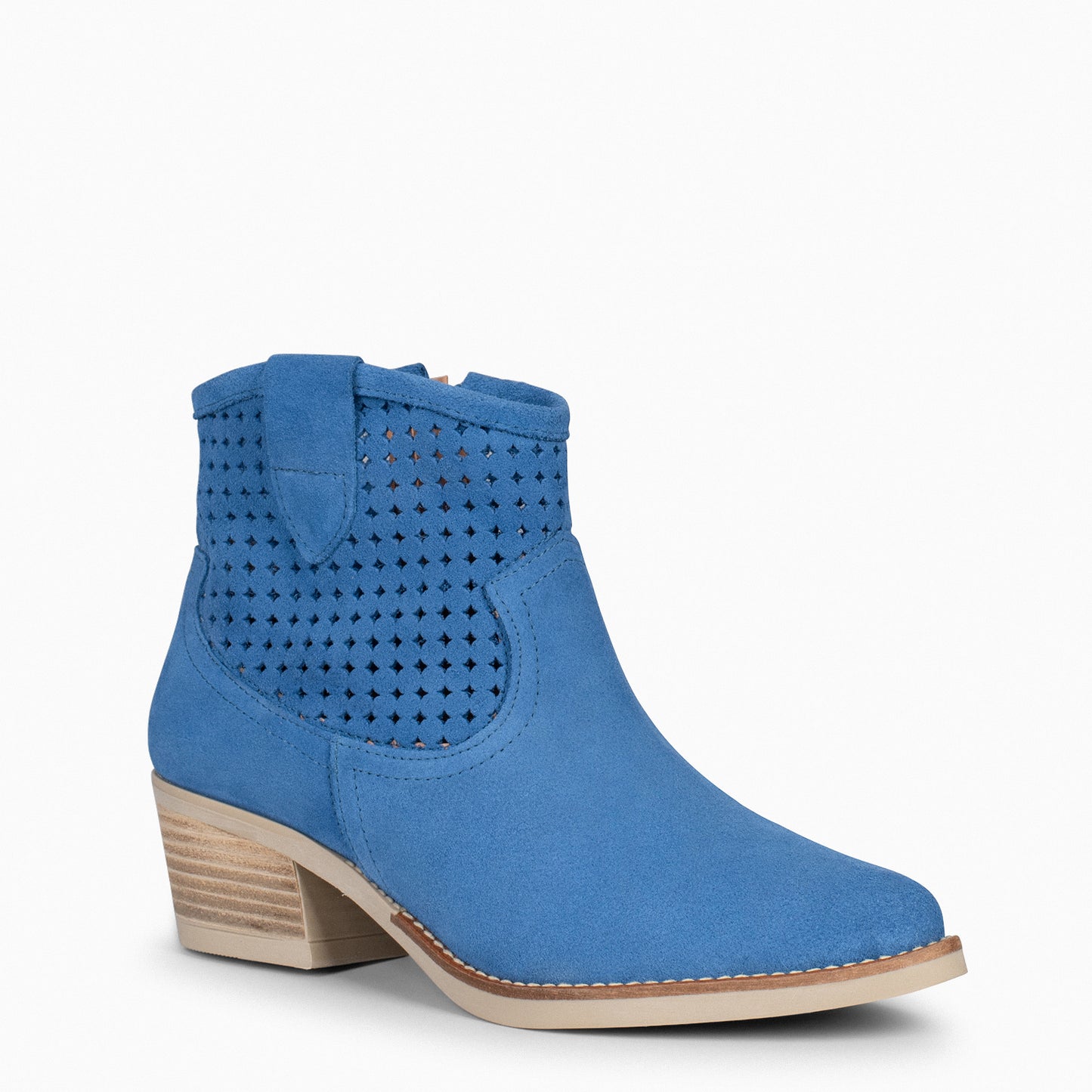 HOUSTON – Botines cowboy con tacón AZUL