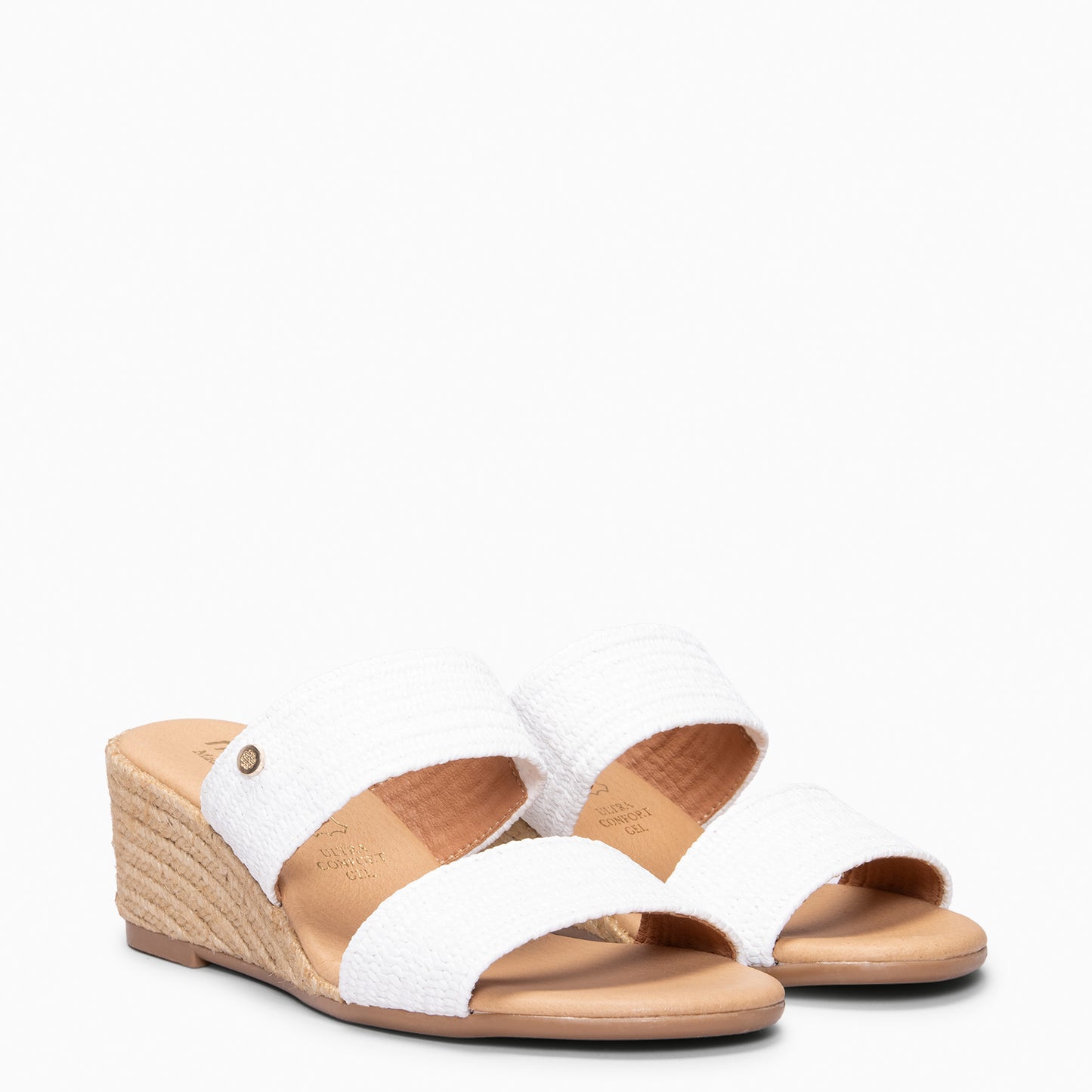 LIRA - Mules de cuña de esparto BLANCO