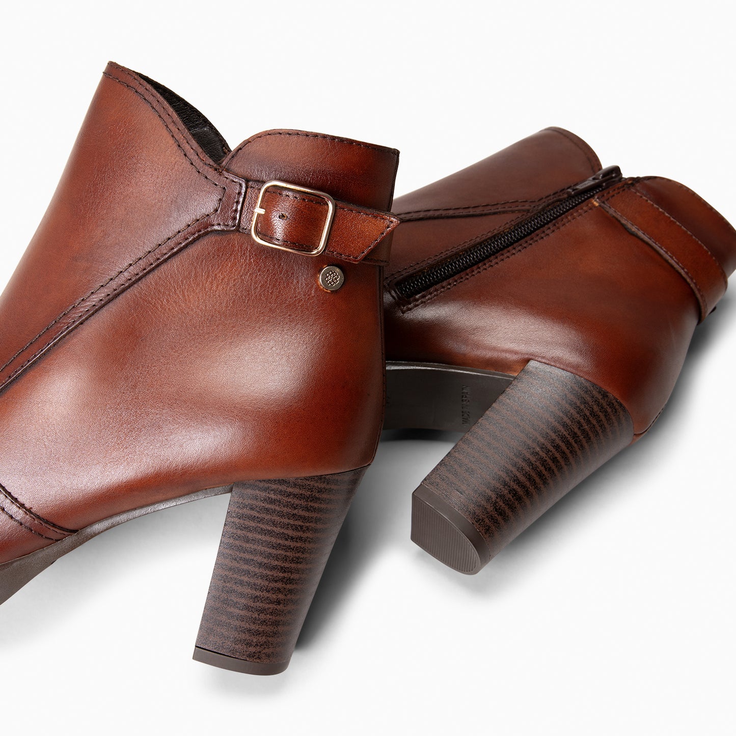 OLI – Botines de tacón alto con hebilla decorativa MARRON