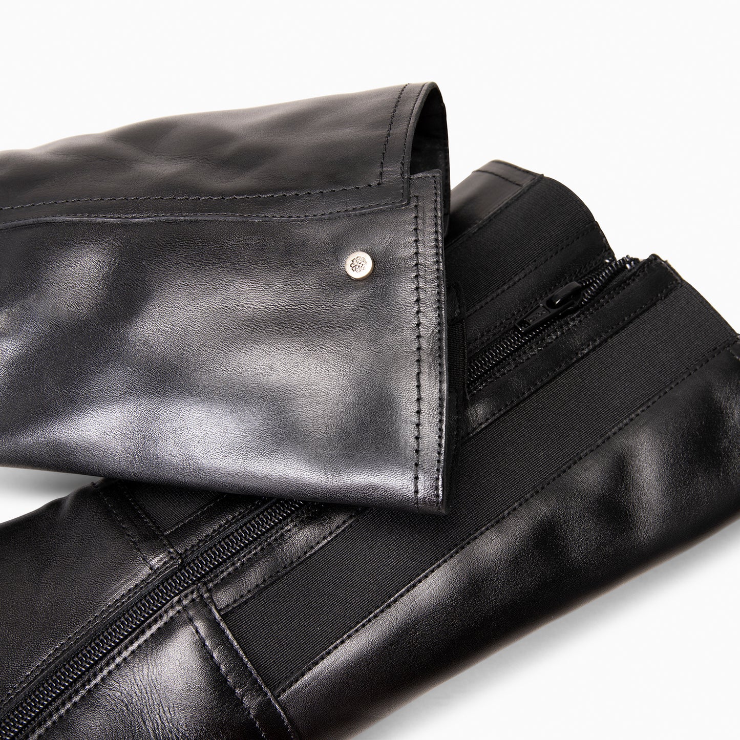 ARIANA XL – Botas de tacón y plataforma altas en piel NEGRO