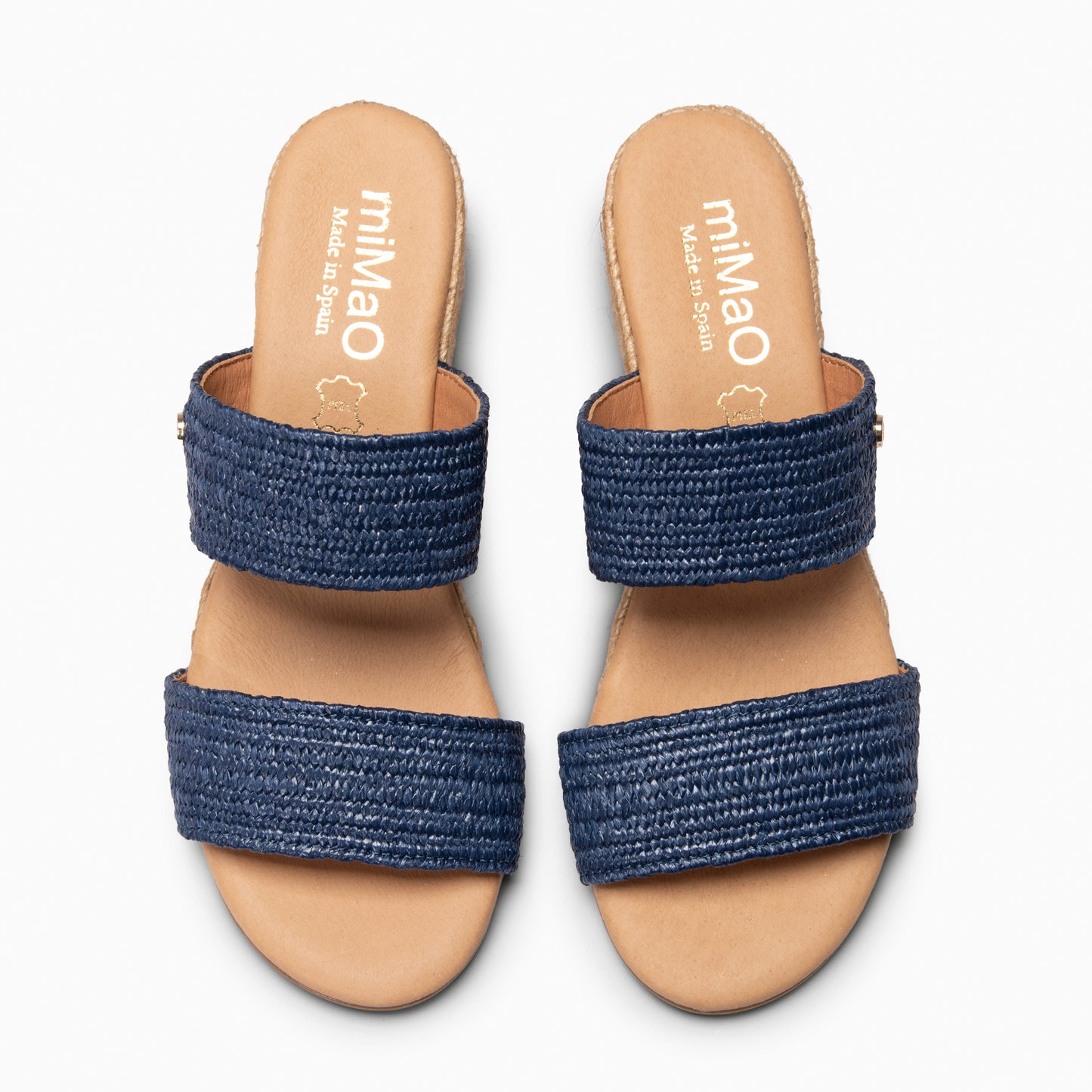 LIRA - Mules de cuña de esparto MARINO