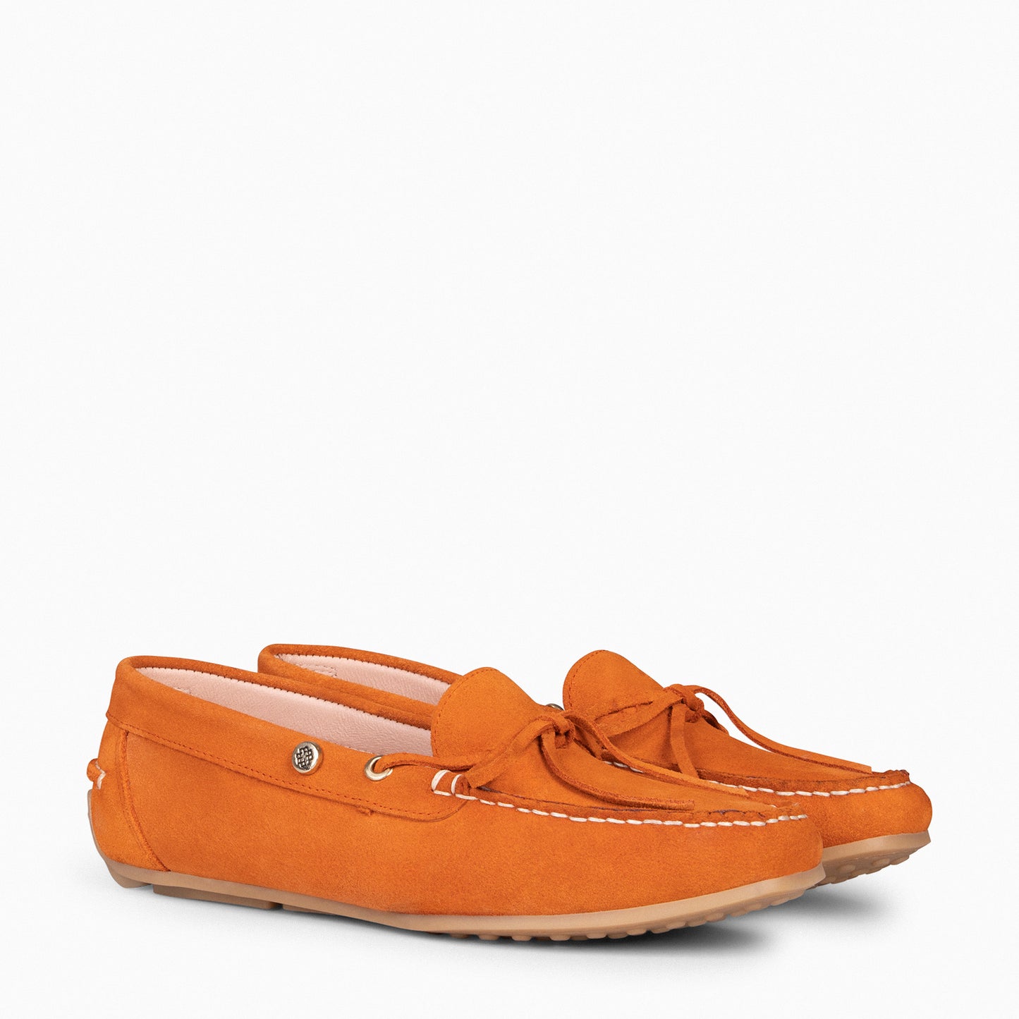 LAZO – Mocassins plats pour femme avec semelle intérieure amovible ORANGE