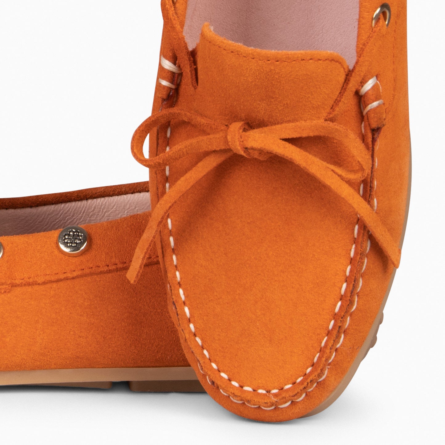 LAZO – Mocassins plats pour femme avec semelle intérieure amovible ORANGE