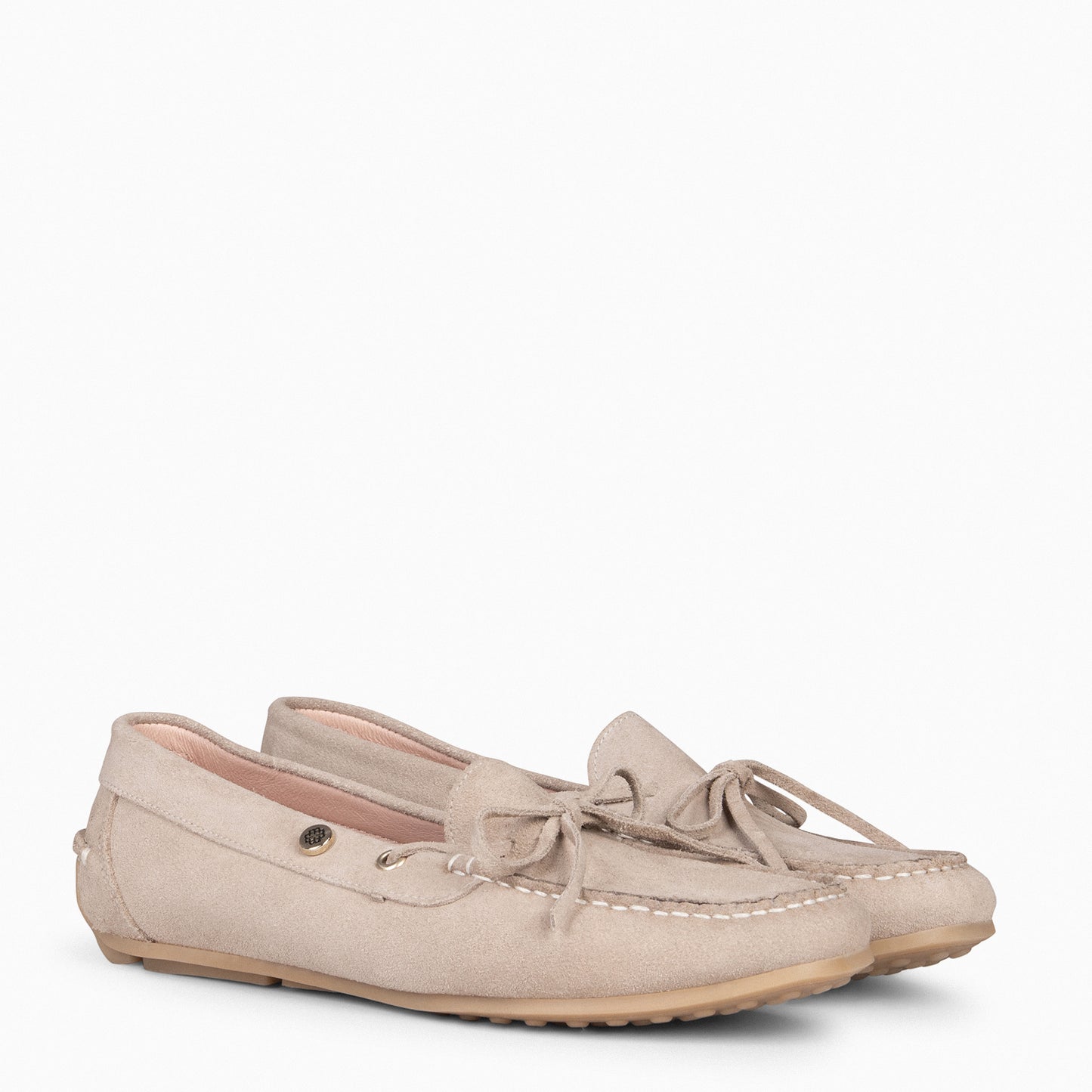 LAZO – Mocassins plats pour femmes avec semelle intérieure amovible BEIGE