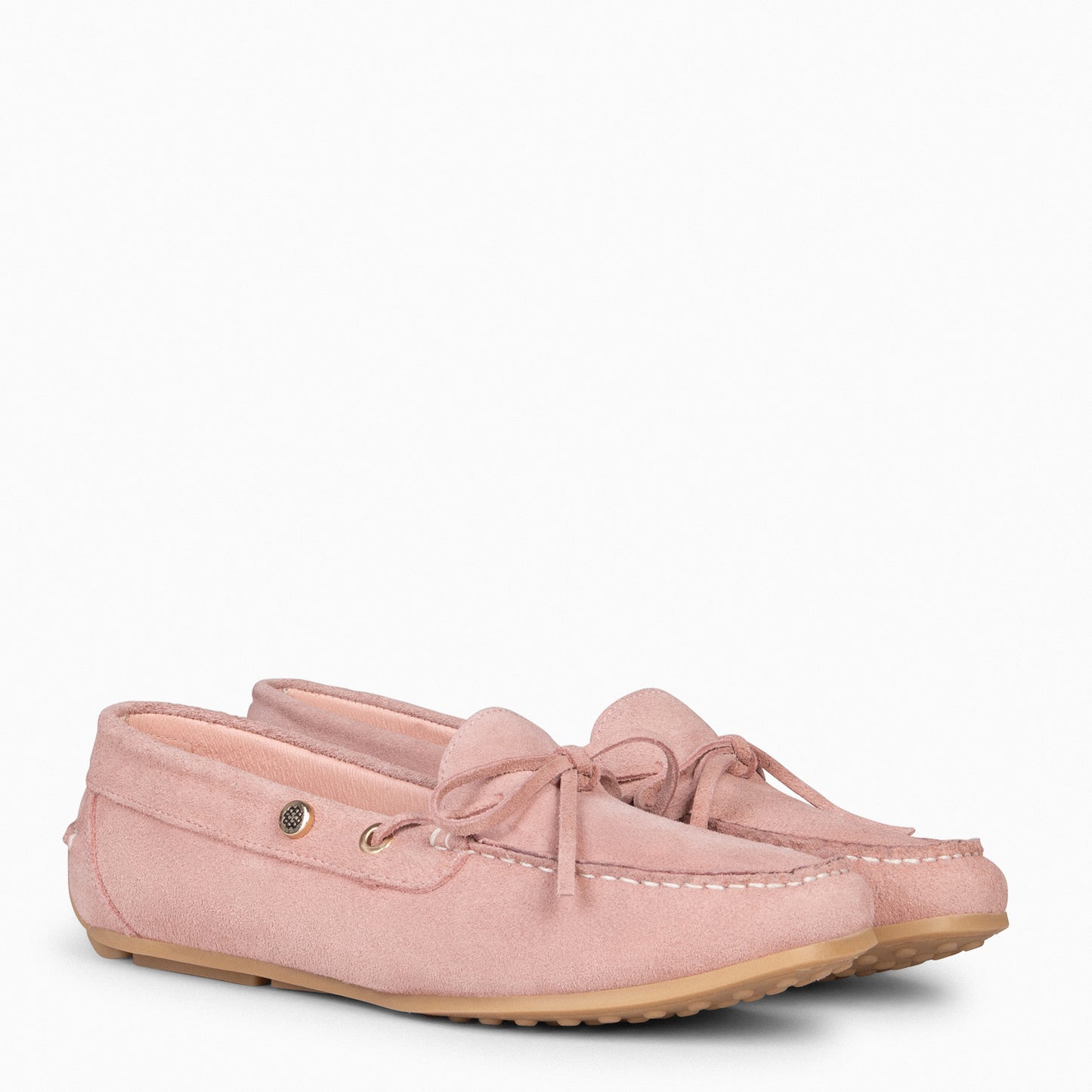 LAZO – Mocassins plats avec semelle intérieure amovible pour femme ROSE