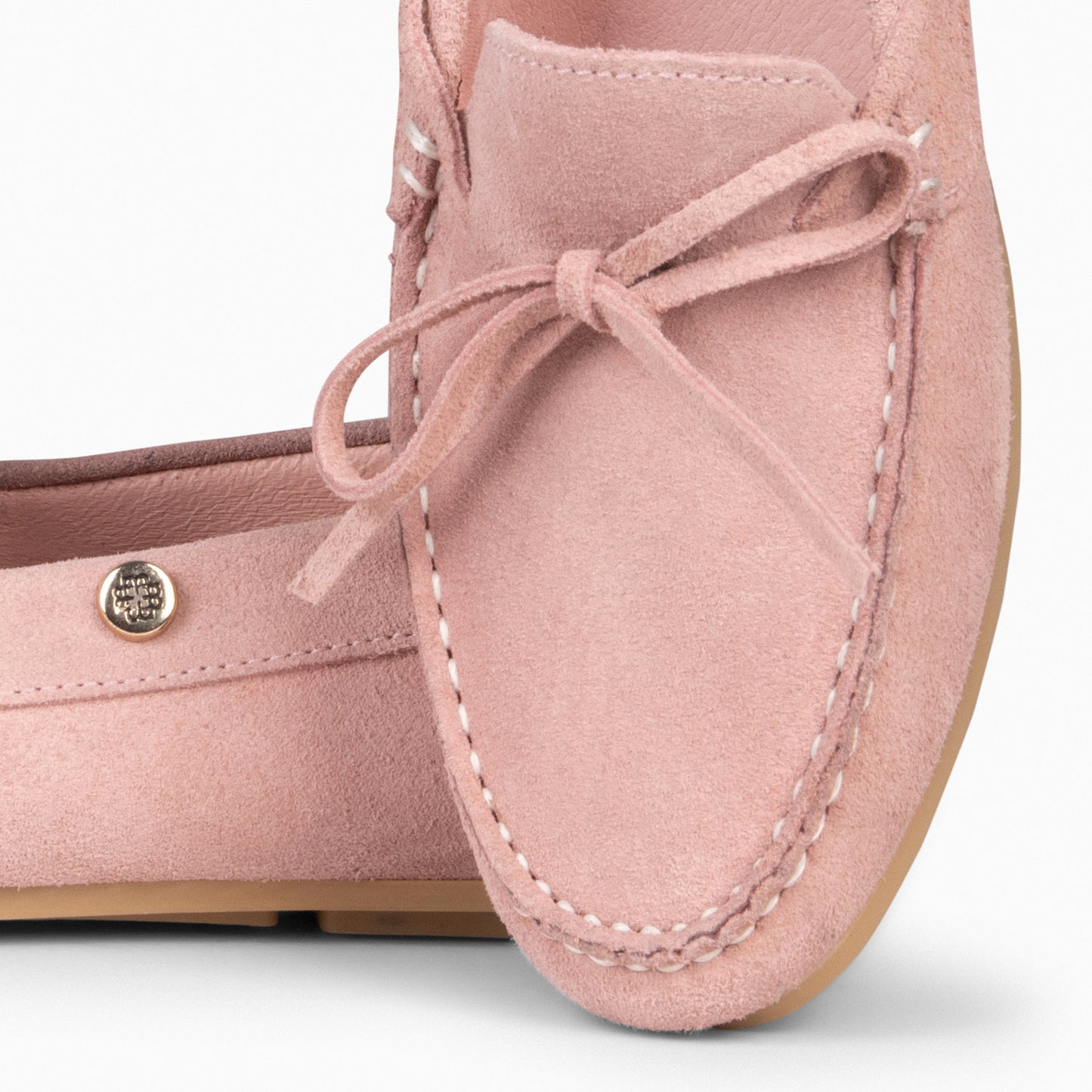 LAZO – Mocassins plats avec semelle intérieure amovible pour femme ROSE