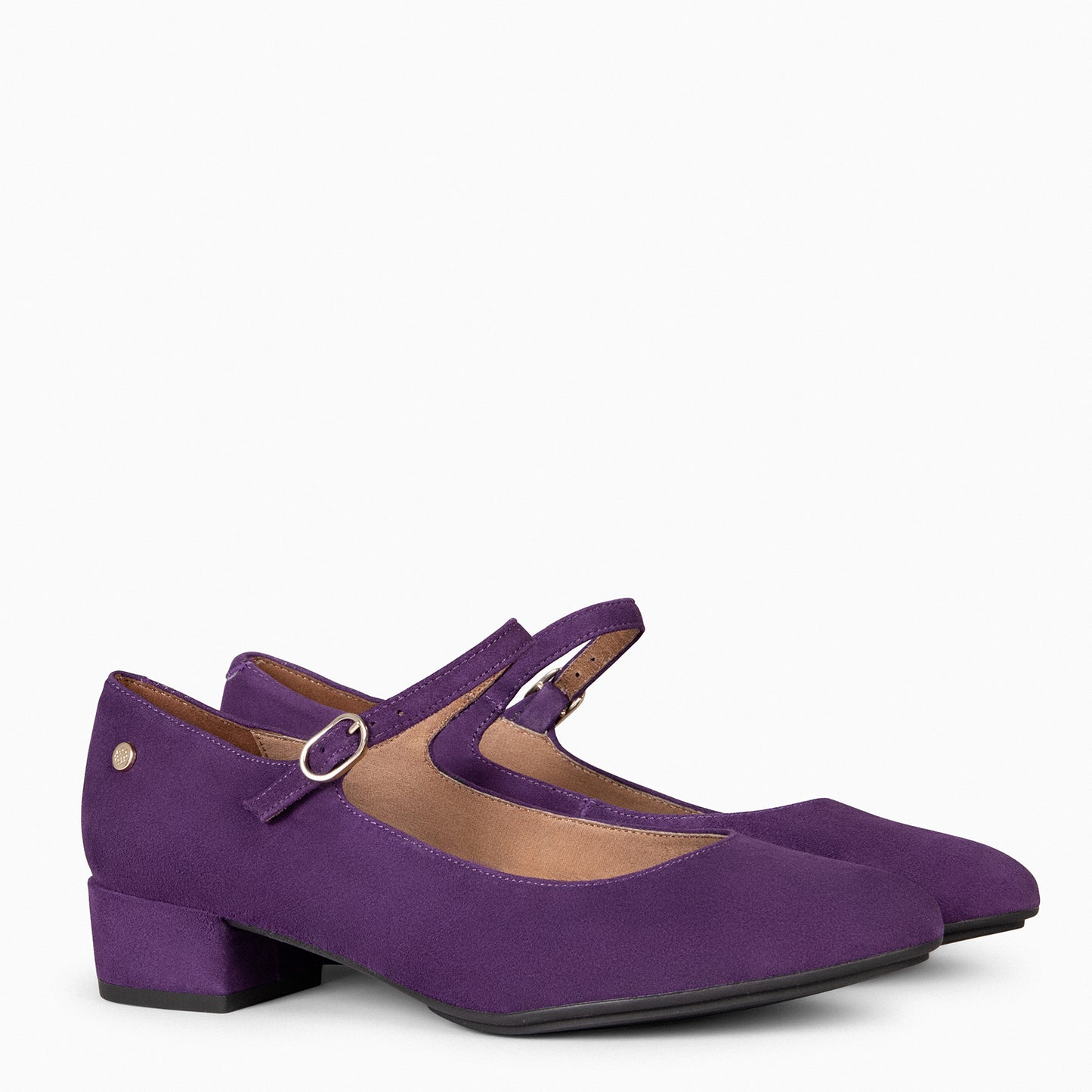 NORA - Mary Janes com salto baixo ROXO