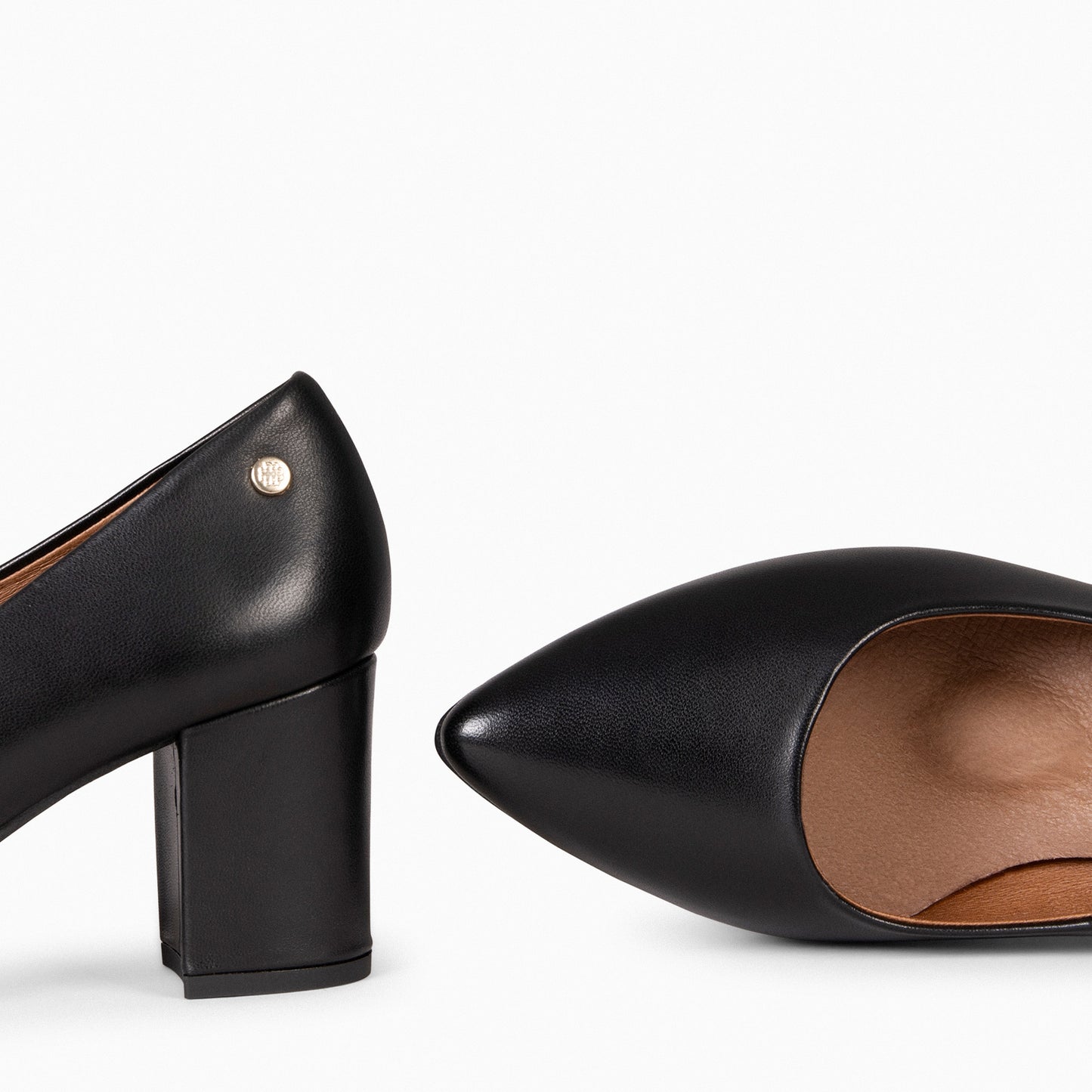 URBAN S SALÓN - Zapatos de tacón medio de napa en NEGRO