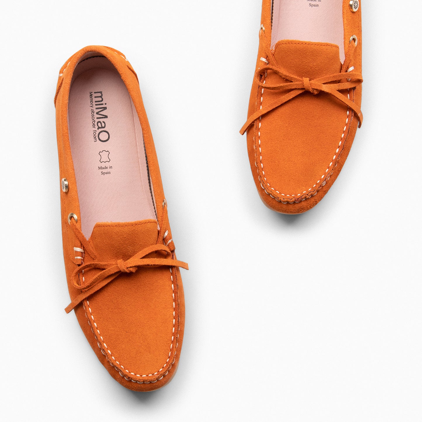 LAZO – Mocassins plats pour femme avec semelle intérieure amovible ORANGE