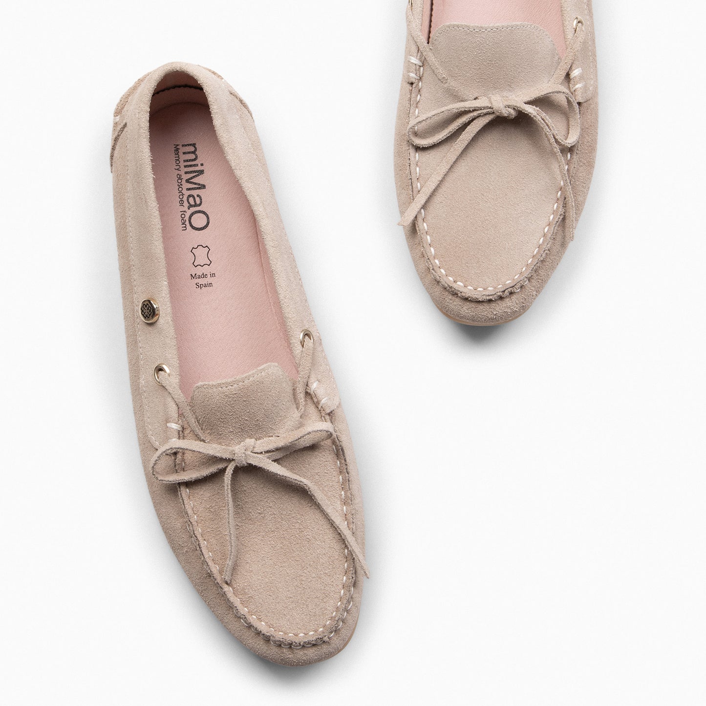 LAZO – Mocasines planos de mujer con plantilla extraíble BEIGE