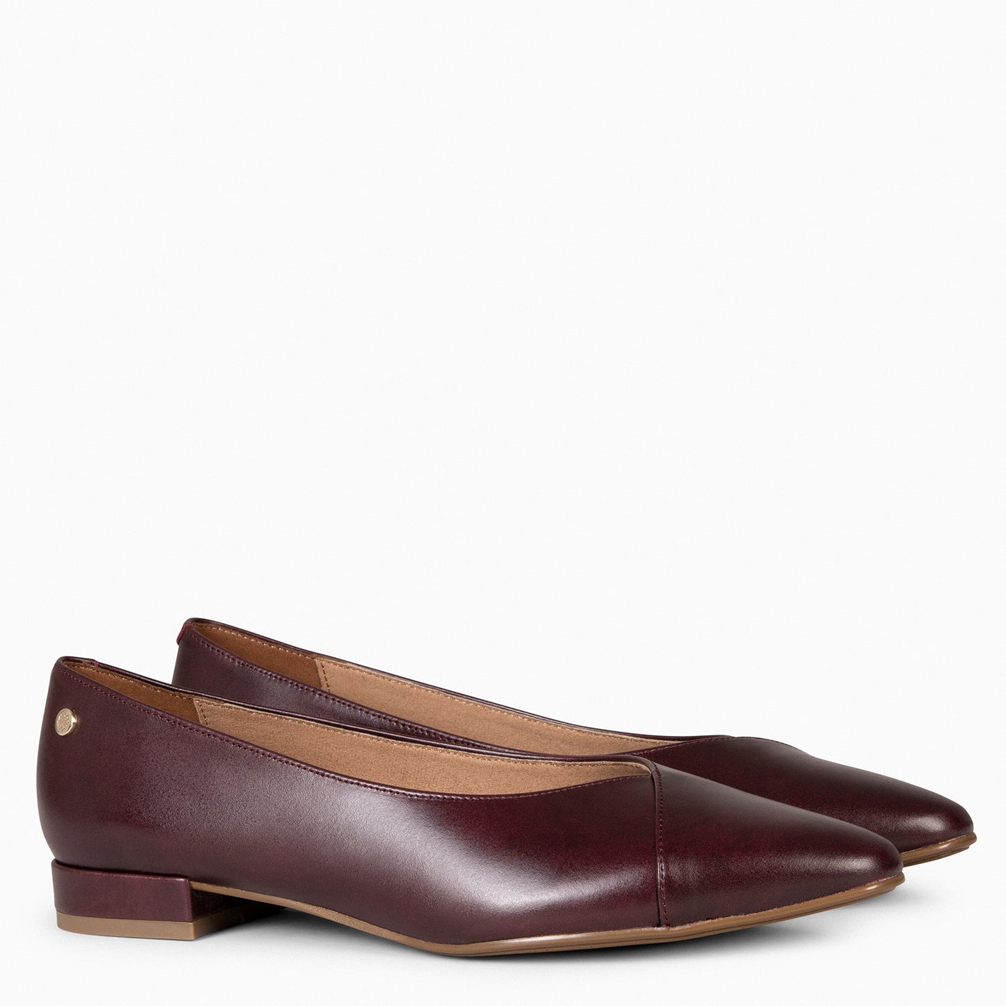 MARIE– Bailarinas tacón bajo BURDEOS