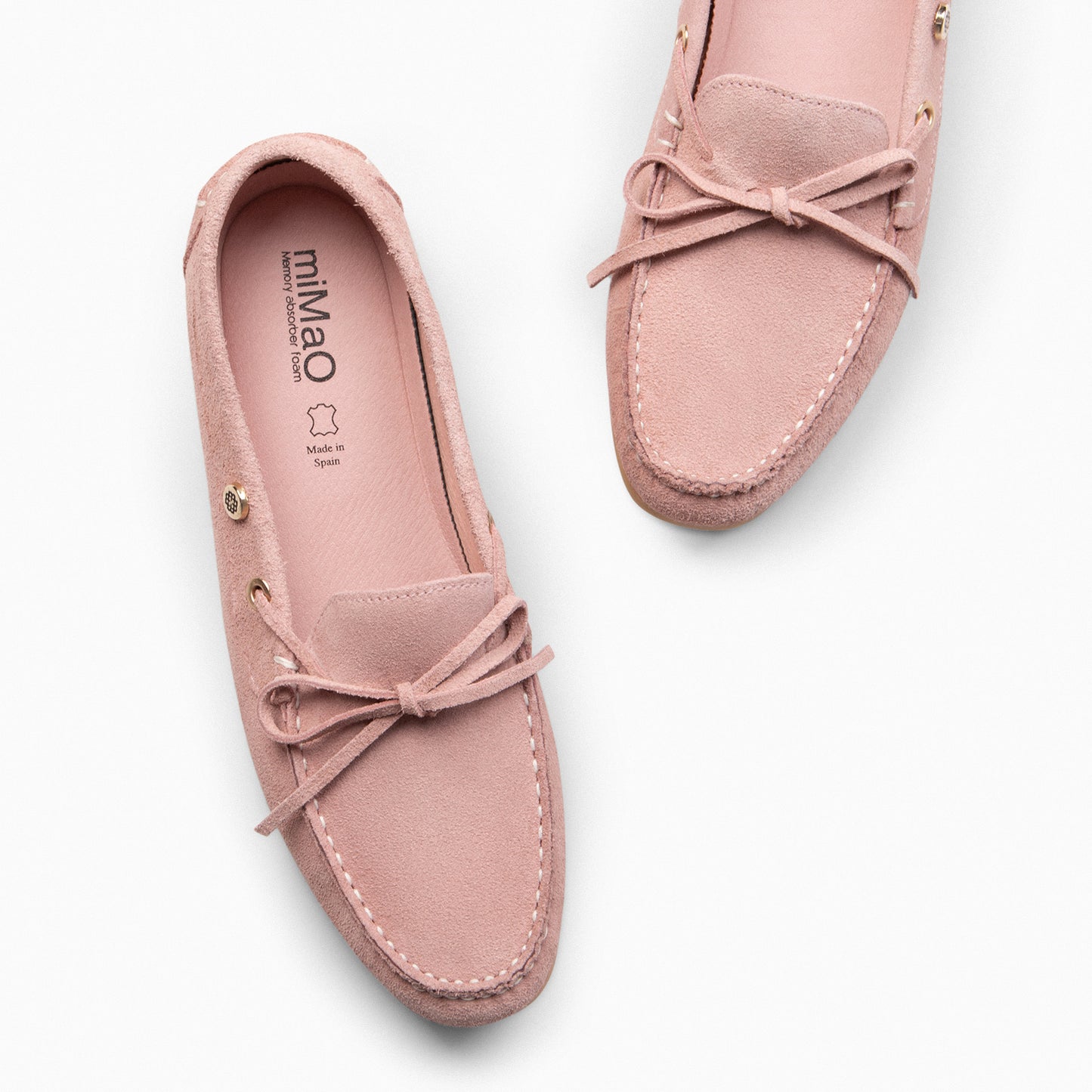 LAZO – Mocassins plats avec semelle intérieure amovible pour femme ROSE