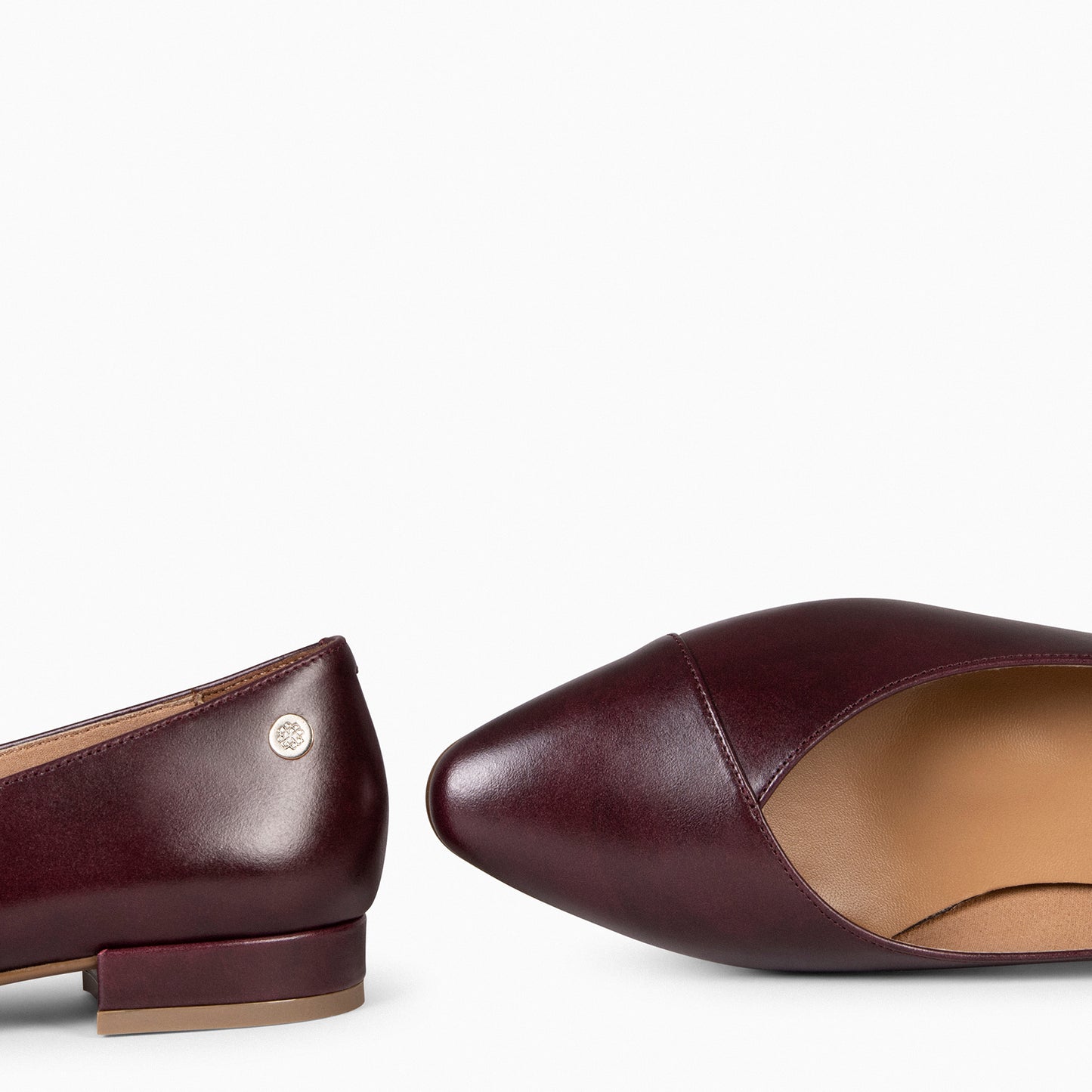 MARIE– Bailarinas tacón bajo BURDEOS