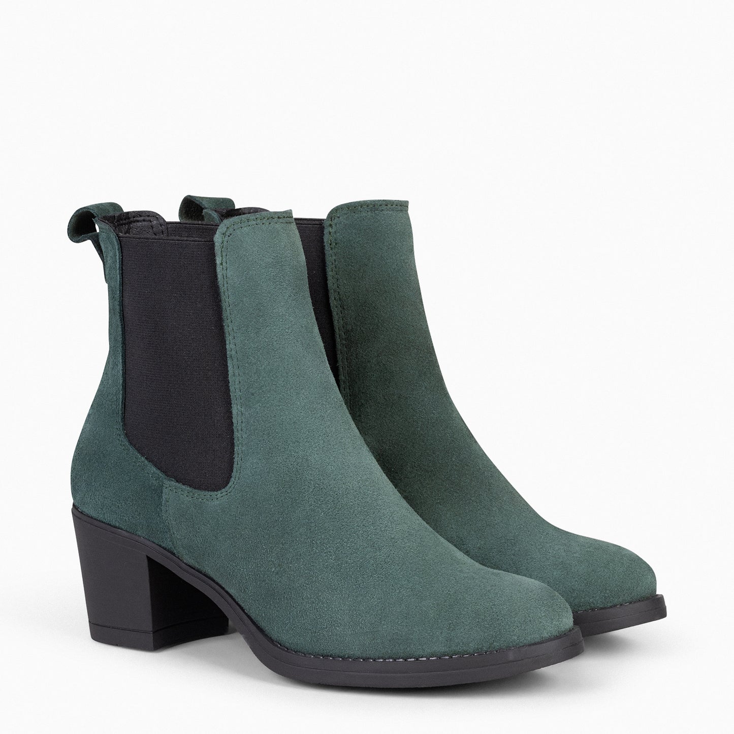 NEW CHELSEA - Botines de caña alta con tacón para mujer VERDE