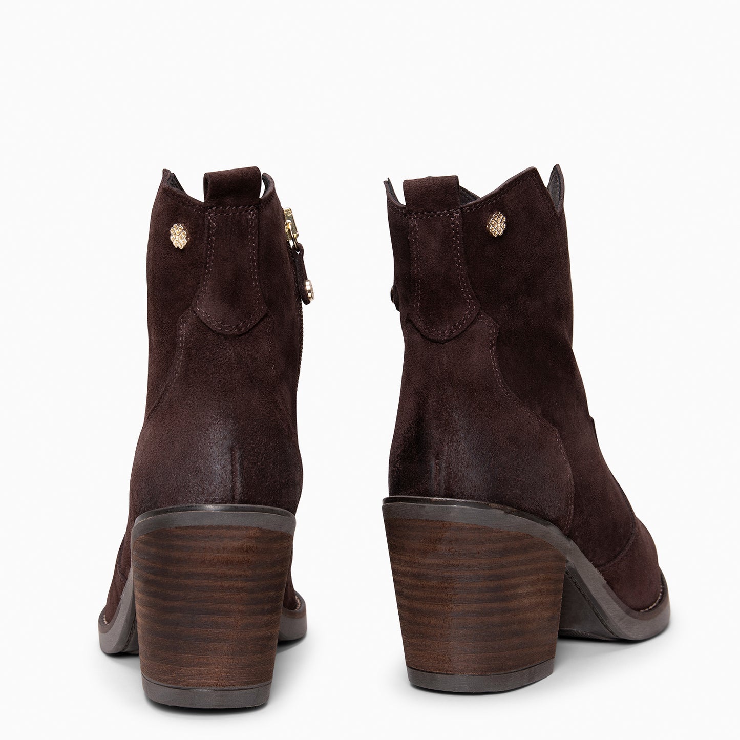 BEDFORD – Botines cowboy con tacón MARRON