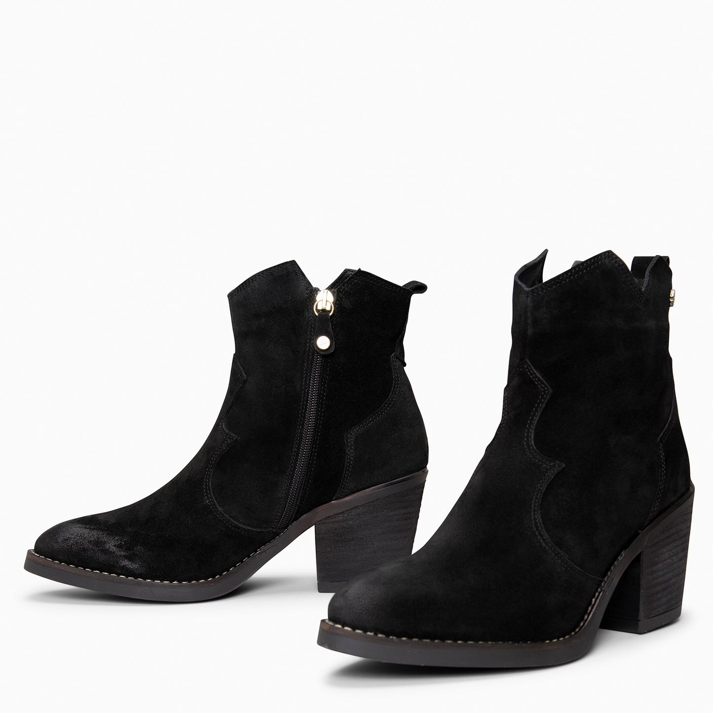 BEDFORD – Botines cowboy con tacón NEGRO