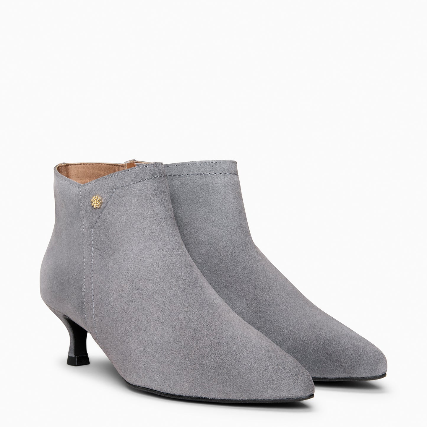 LORD– Botines tacón bajo GRIS