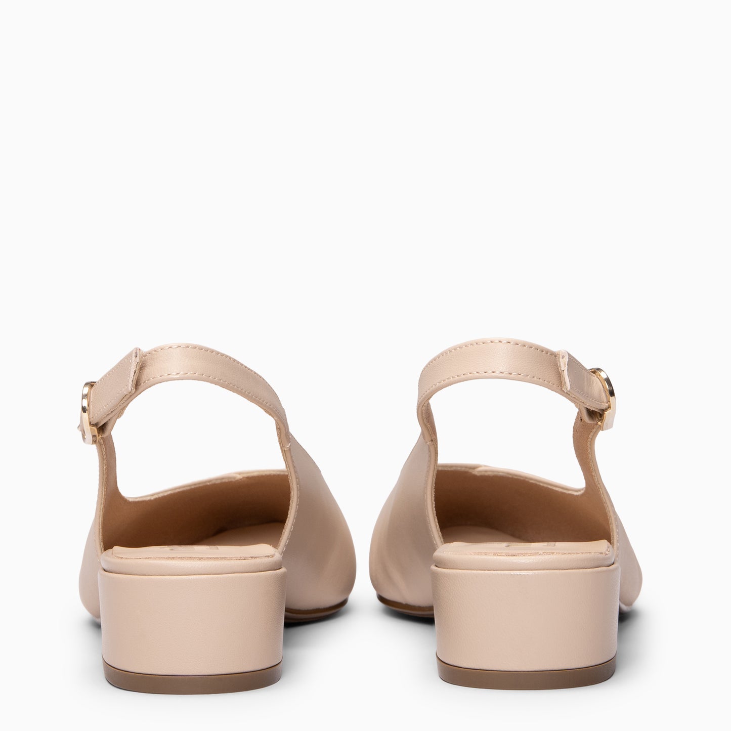 MARTINA - Zapatos Destalonados con puntera cruzada BEIGE