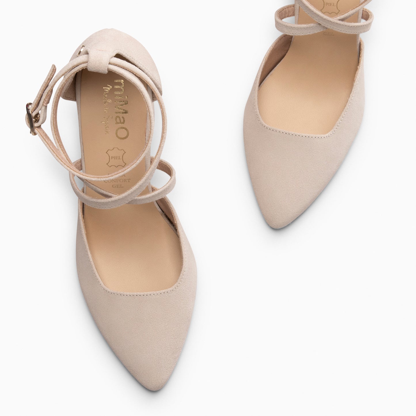 ARIEL - Zapato de tacón ancho BEIGE