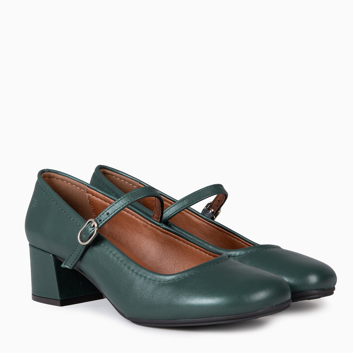 ROSALIA - mercedita de tacón ancho tipo barefoot VERDE