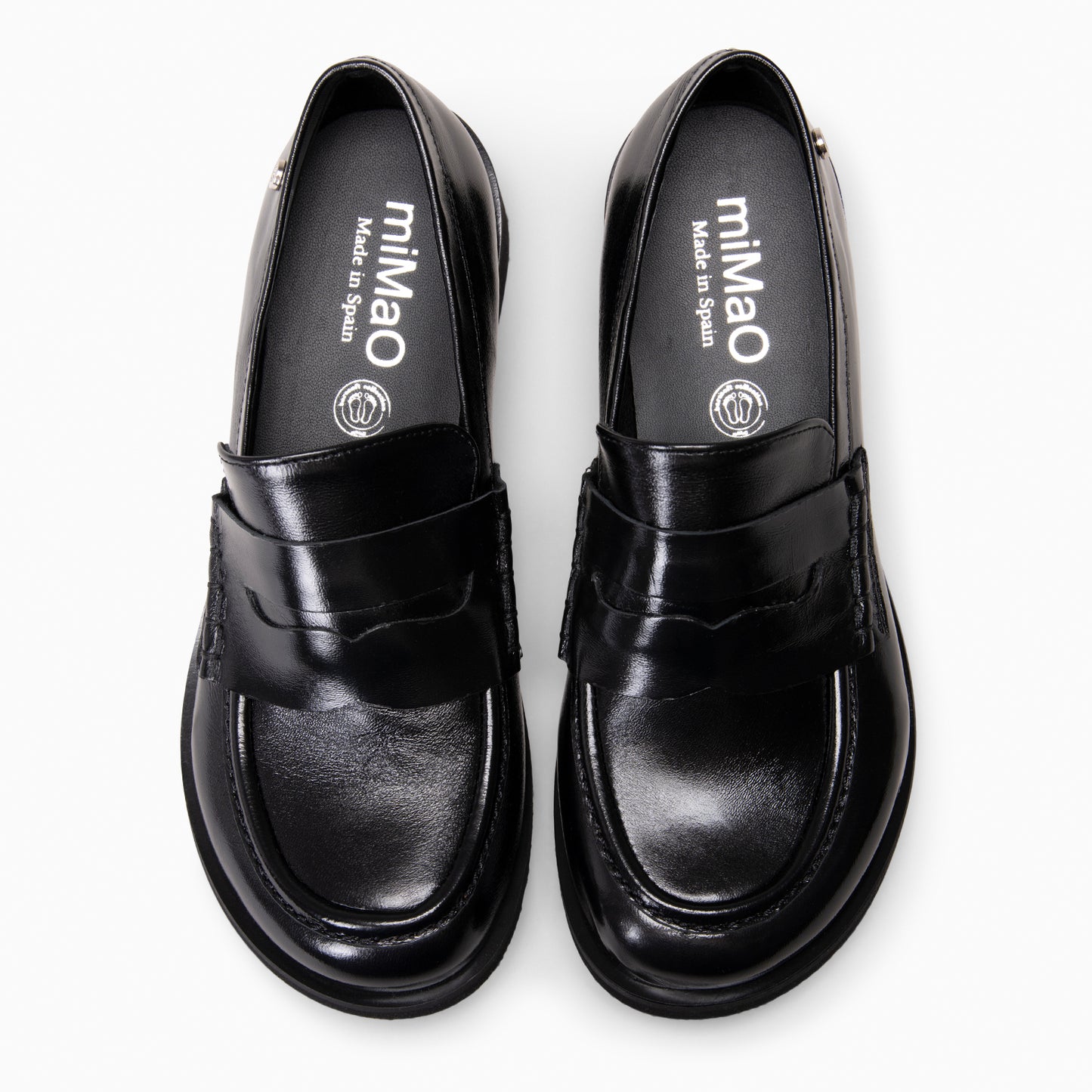 HARVARD – mocasines planos de piel NEGRO