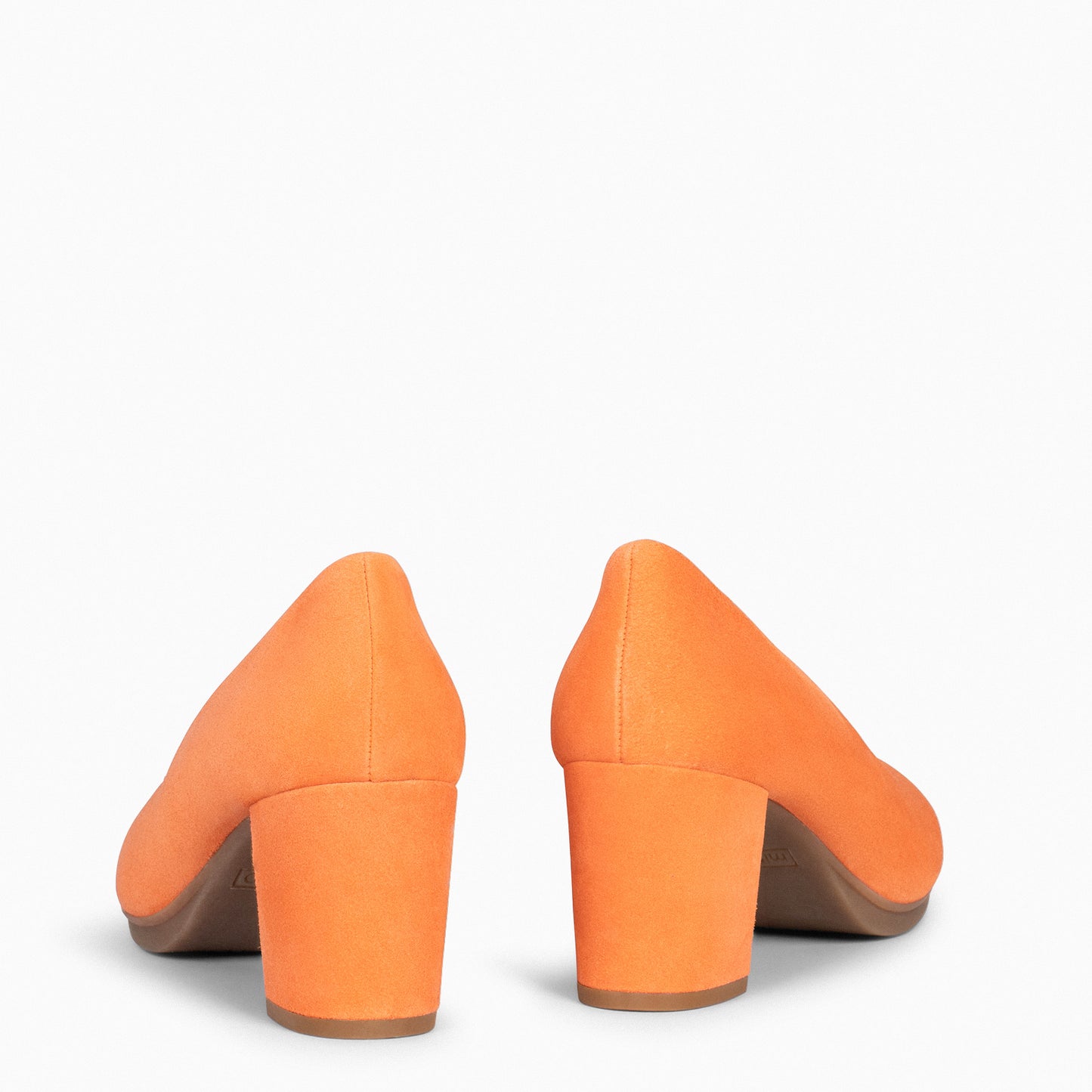 URBAN S - Zapatos de tacón medio de ante NARANJA